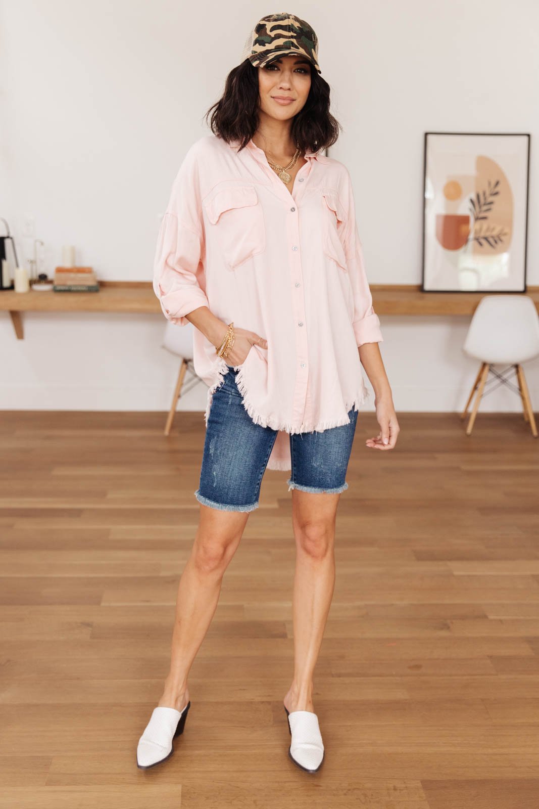 Riverside Button Up in Pink