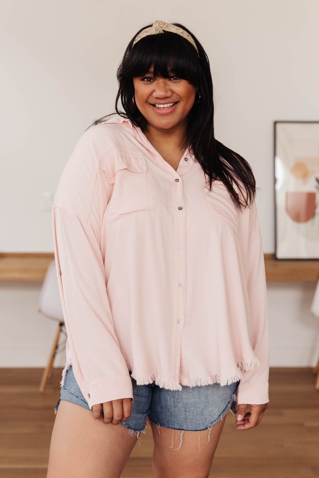 Riverside Button Up in Pink