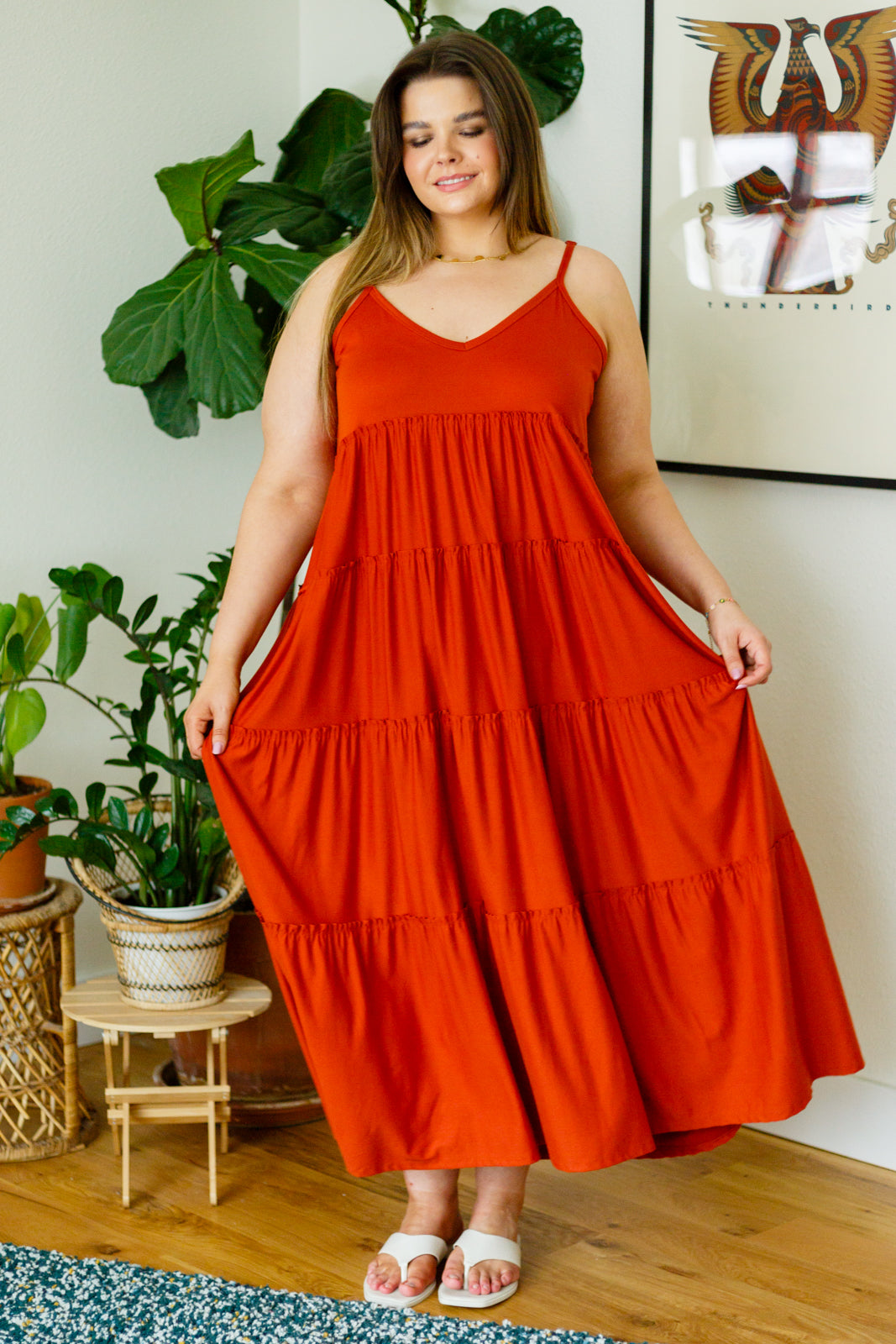 Romance At Sunset Tiered Maxi Dress