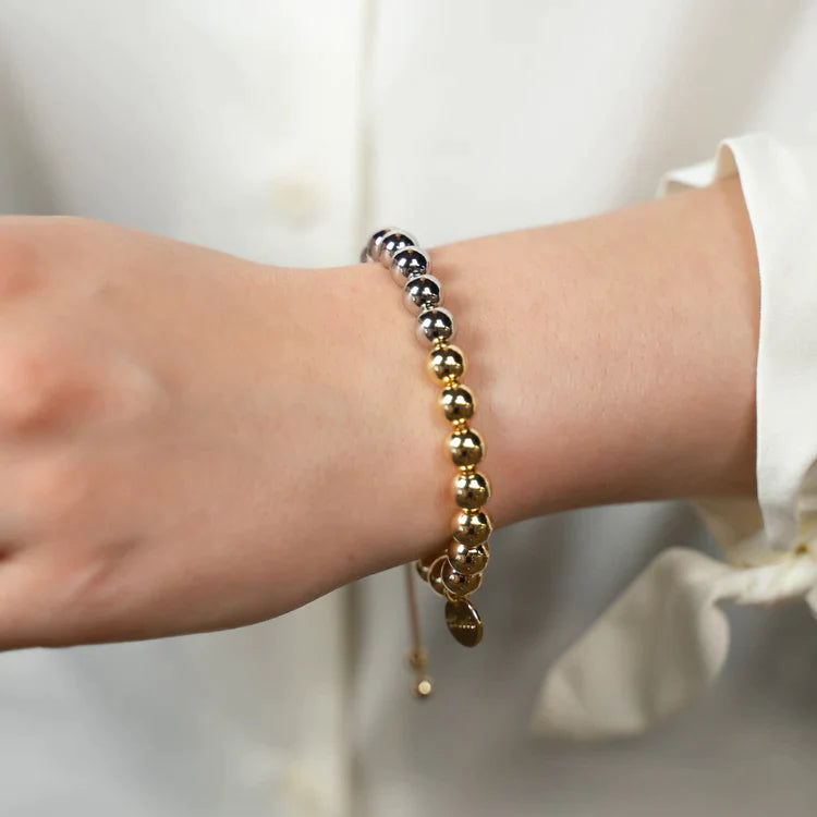 Two Tone Adjustable Bracelet in Assorted Sizes