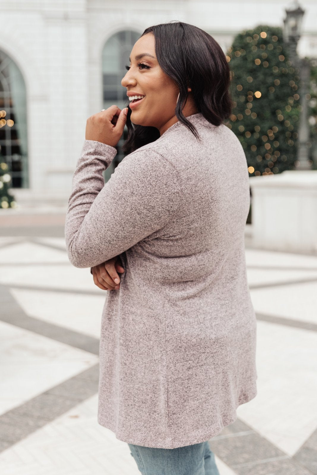 Sienna Sweater knit Cardigan In Light Blush