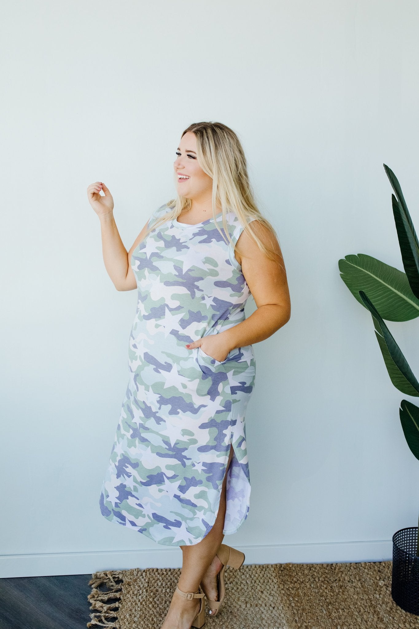 Stars & Camo Unite Midi Dress