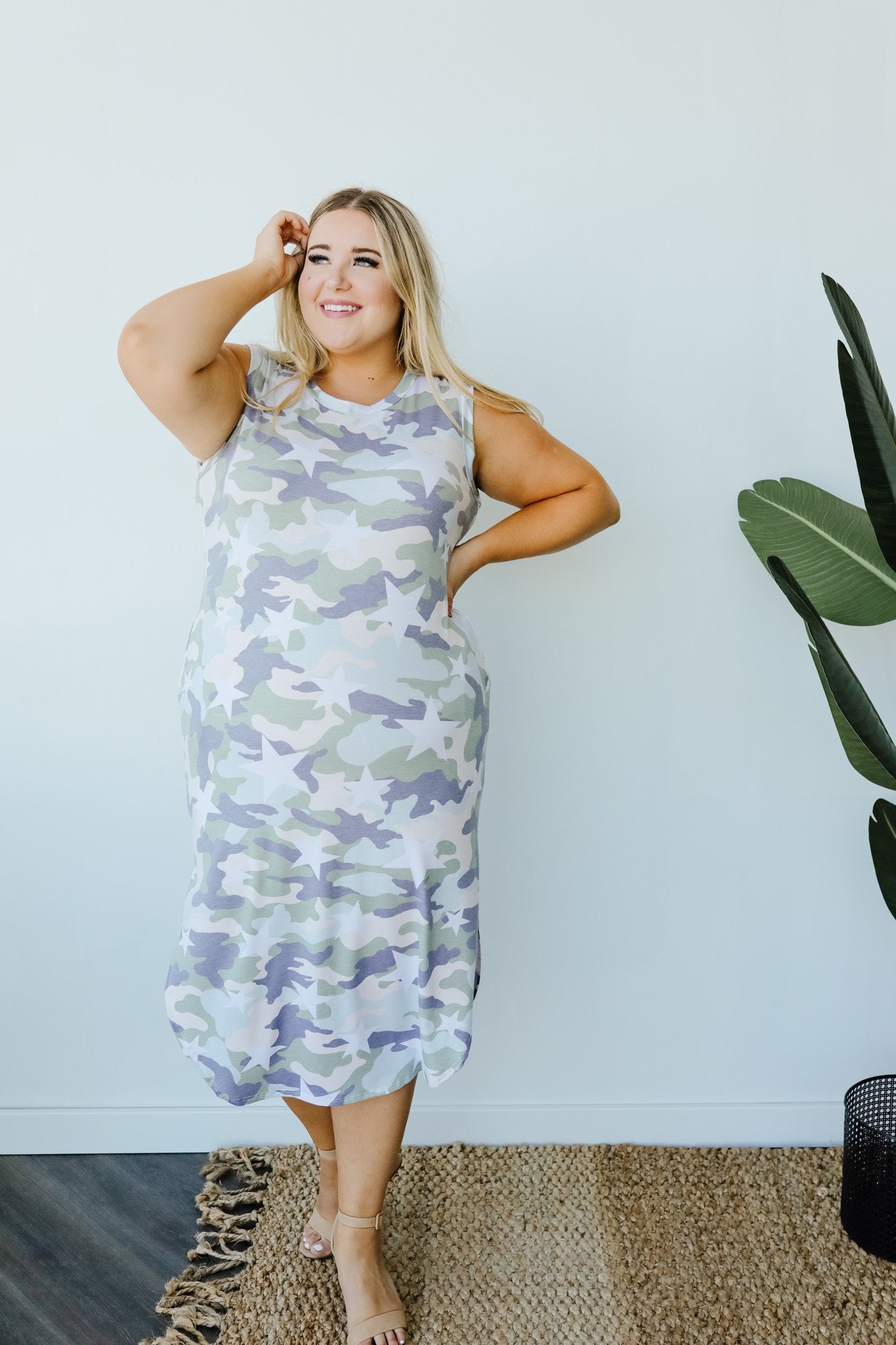 Stars & Camo Unite Midi Dress