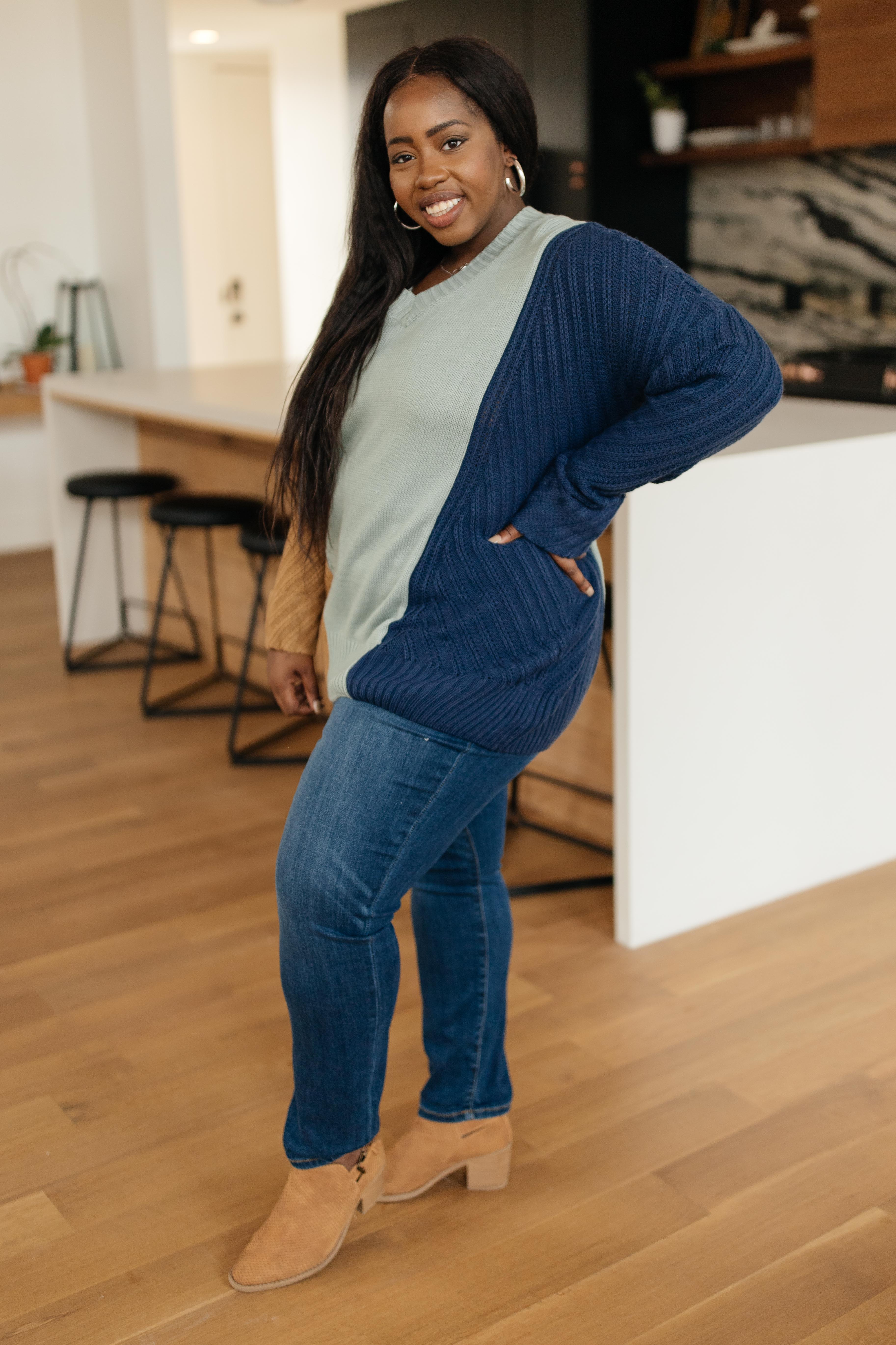 A Sweater With Colors in Mint