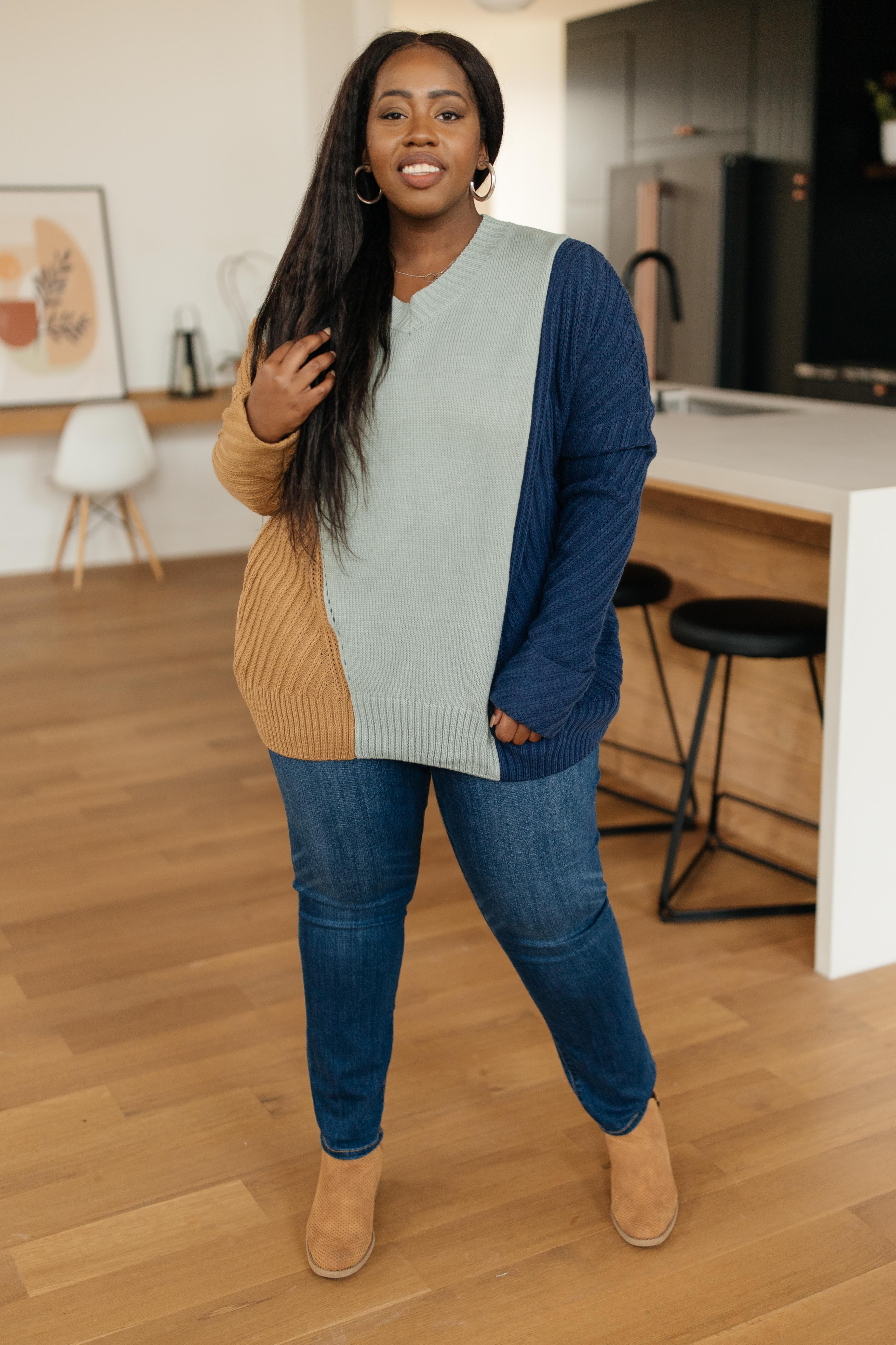 A Sweater With Colors in Mint