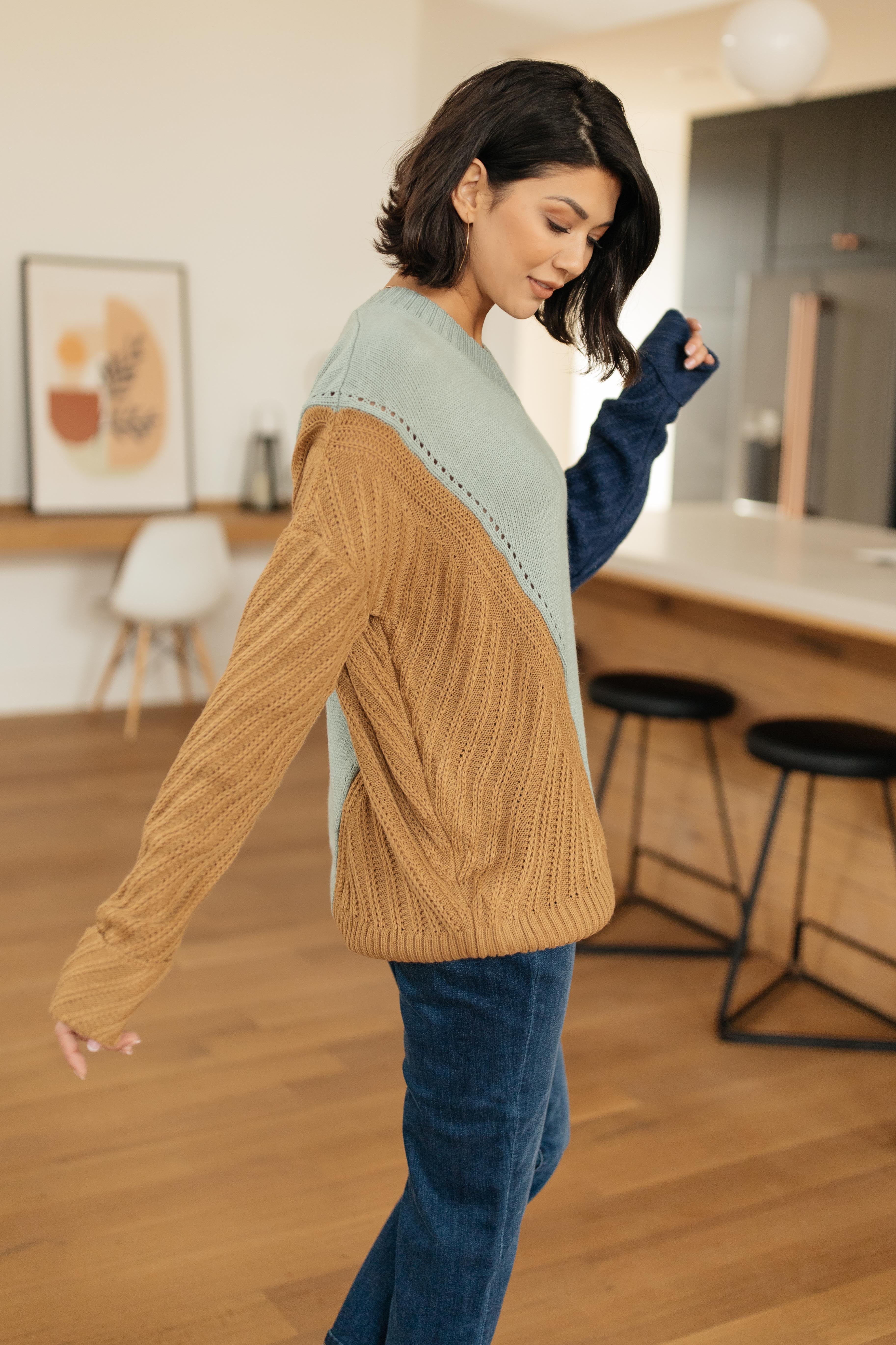 A Sweater With Colors in Mint