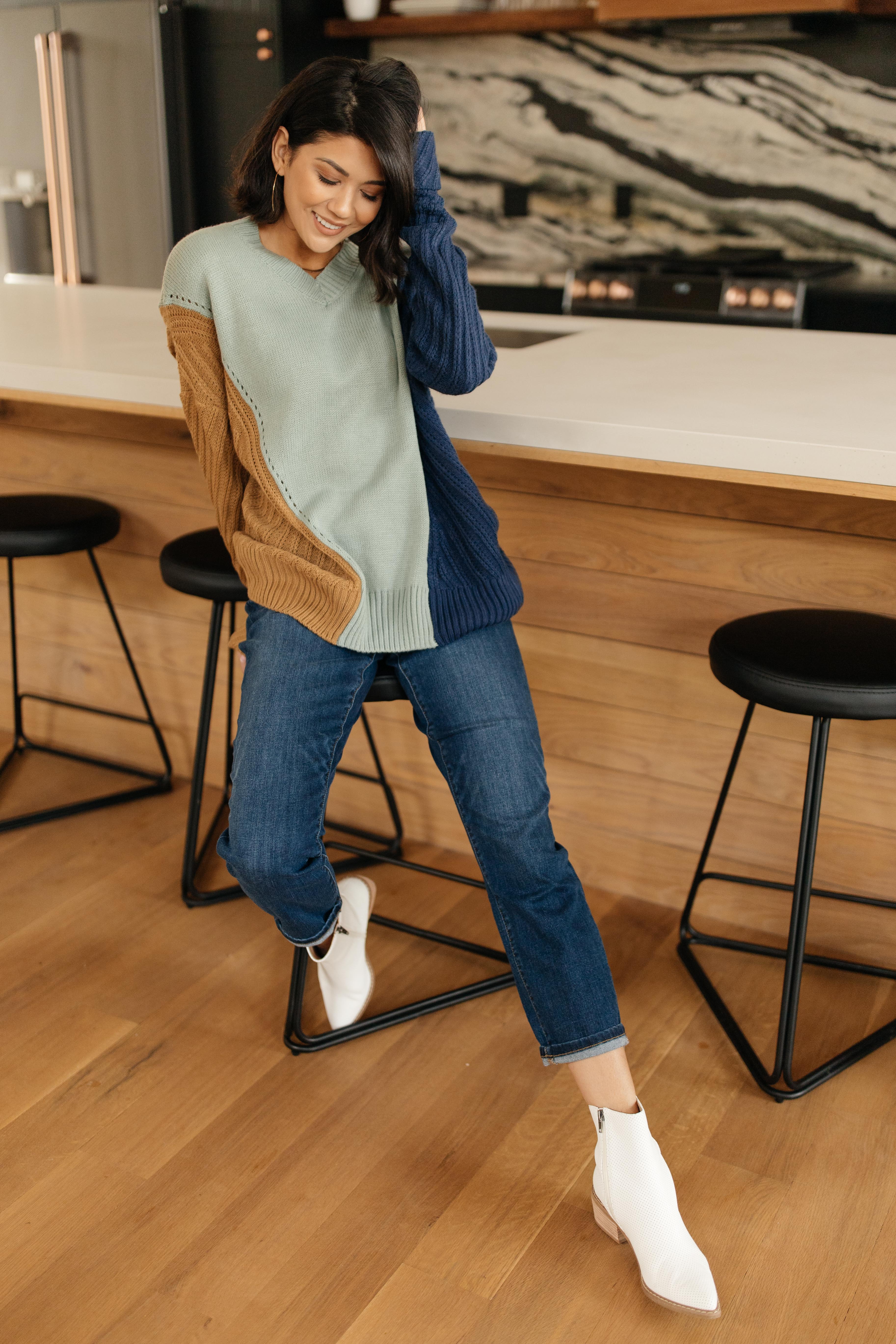 A Sweater With Colors in Mint