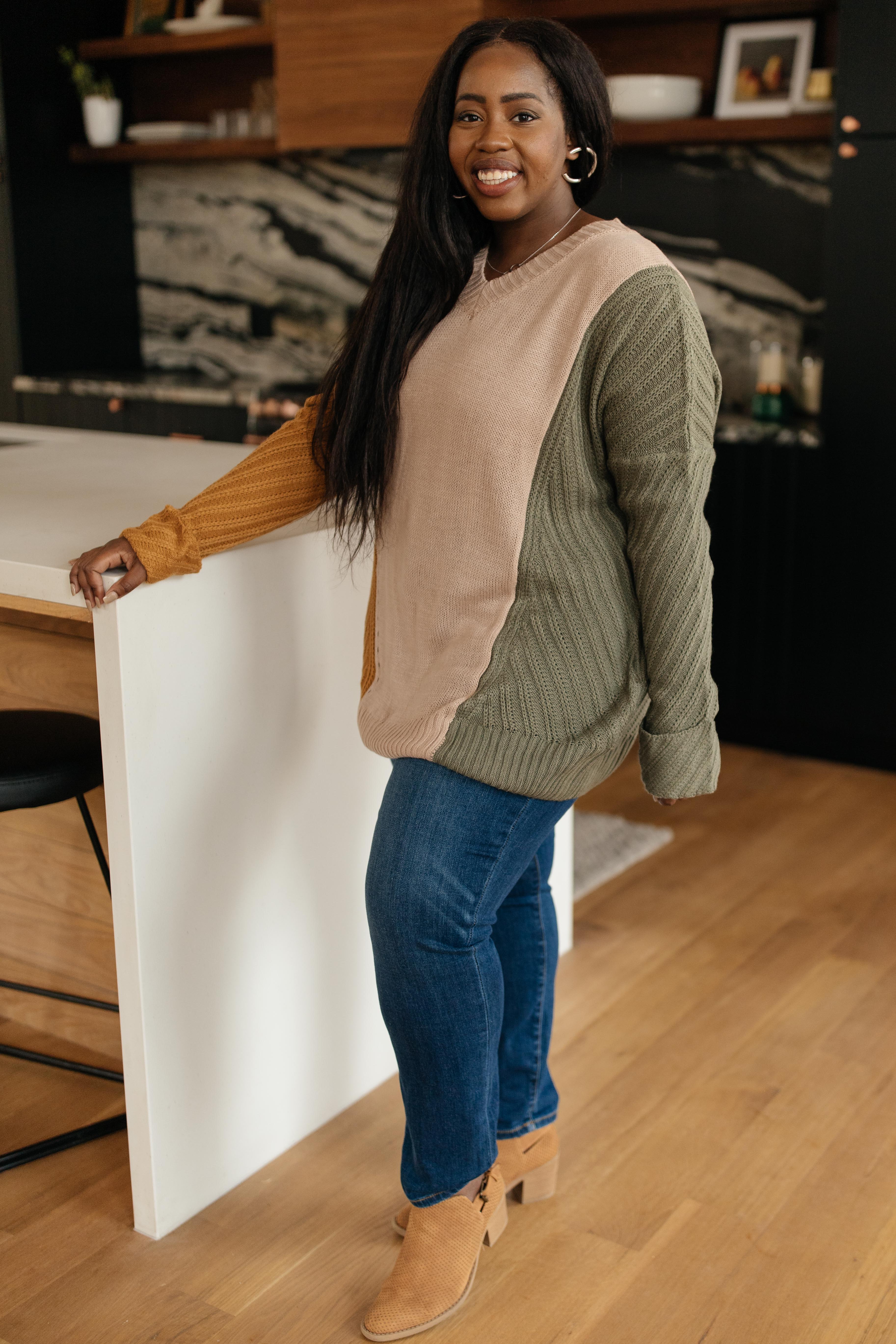 A Sweater With Colors in Taupe
