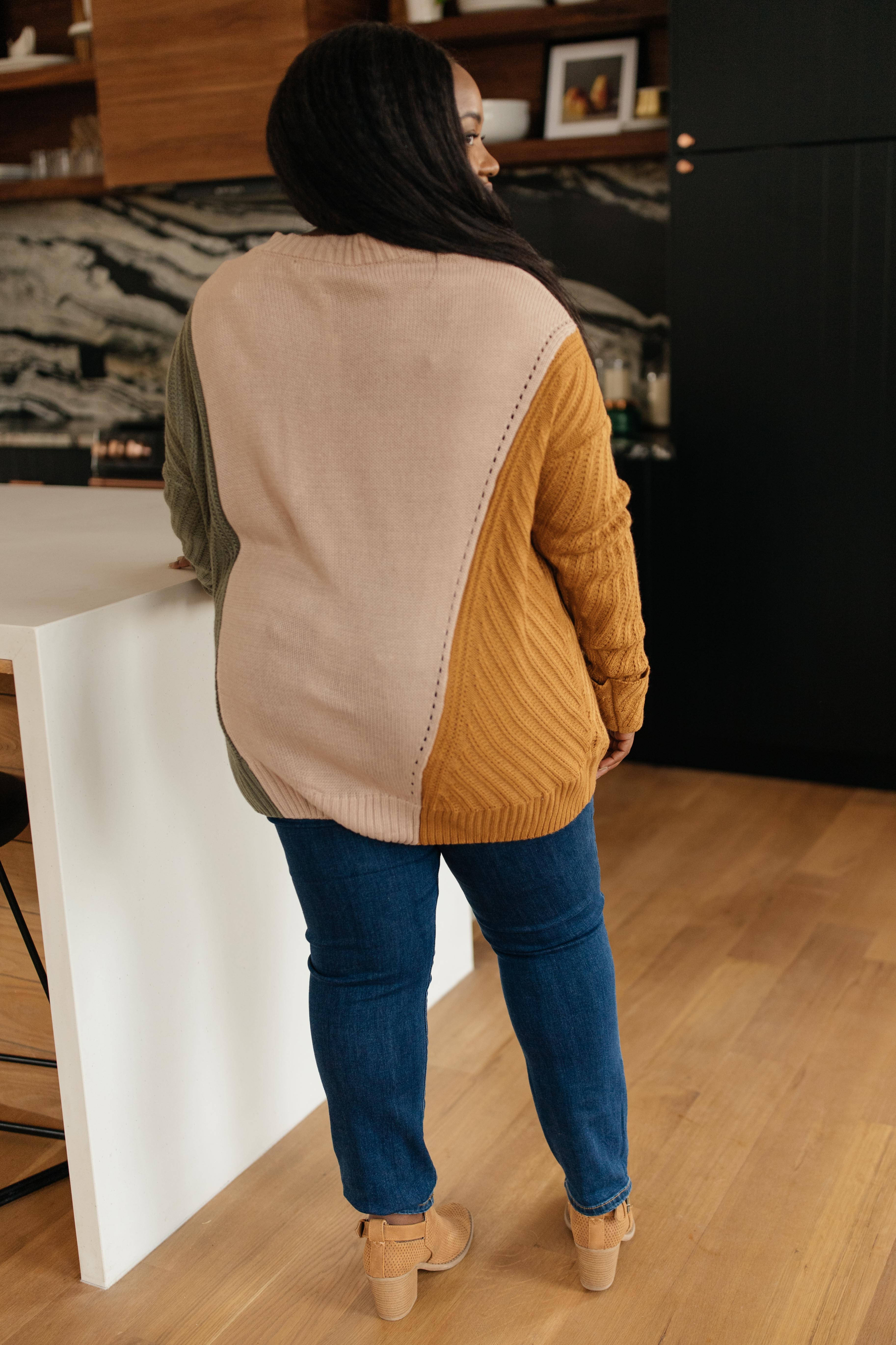 A Sweater With Colors in Taupe