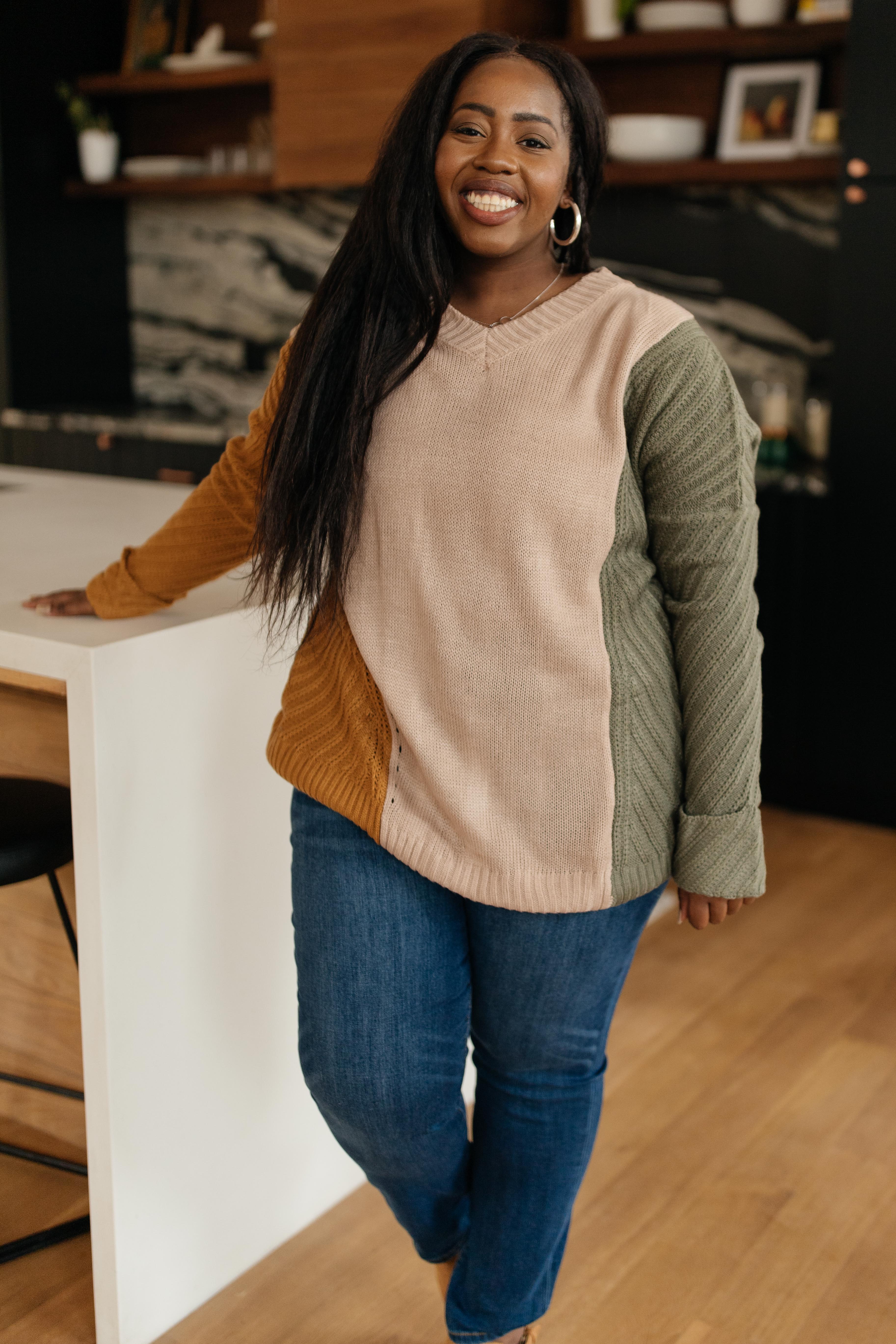 A Sweater With Colors in Taupe
