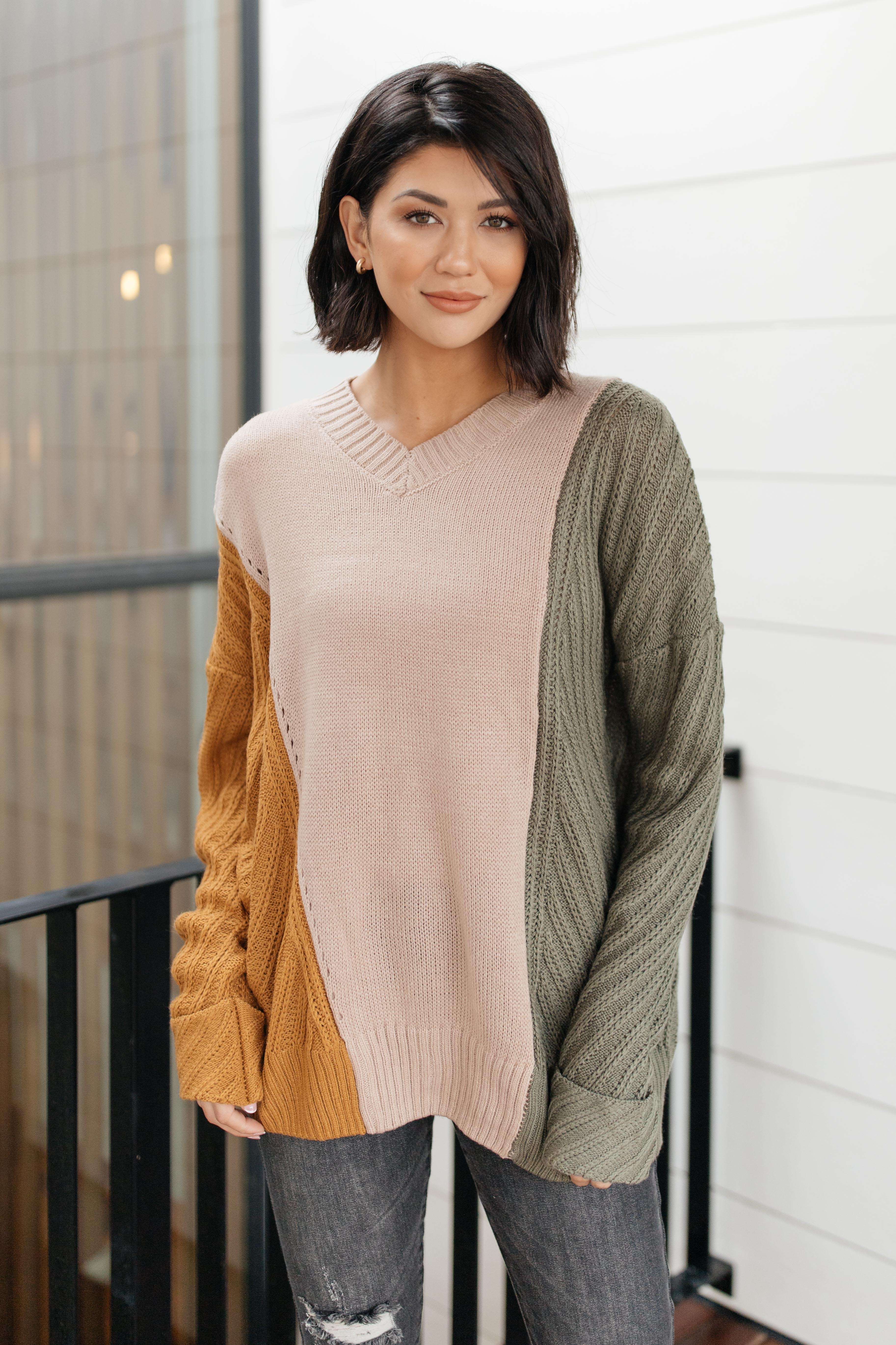 A Sweater With Colors in Taupe