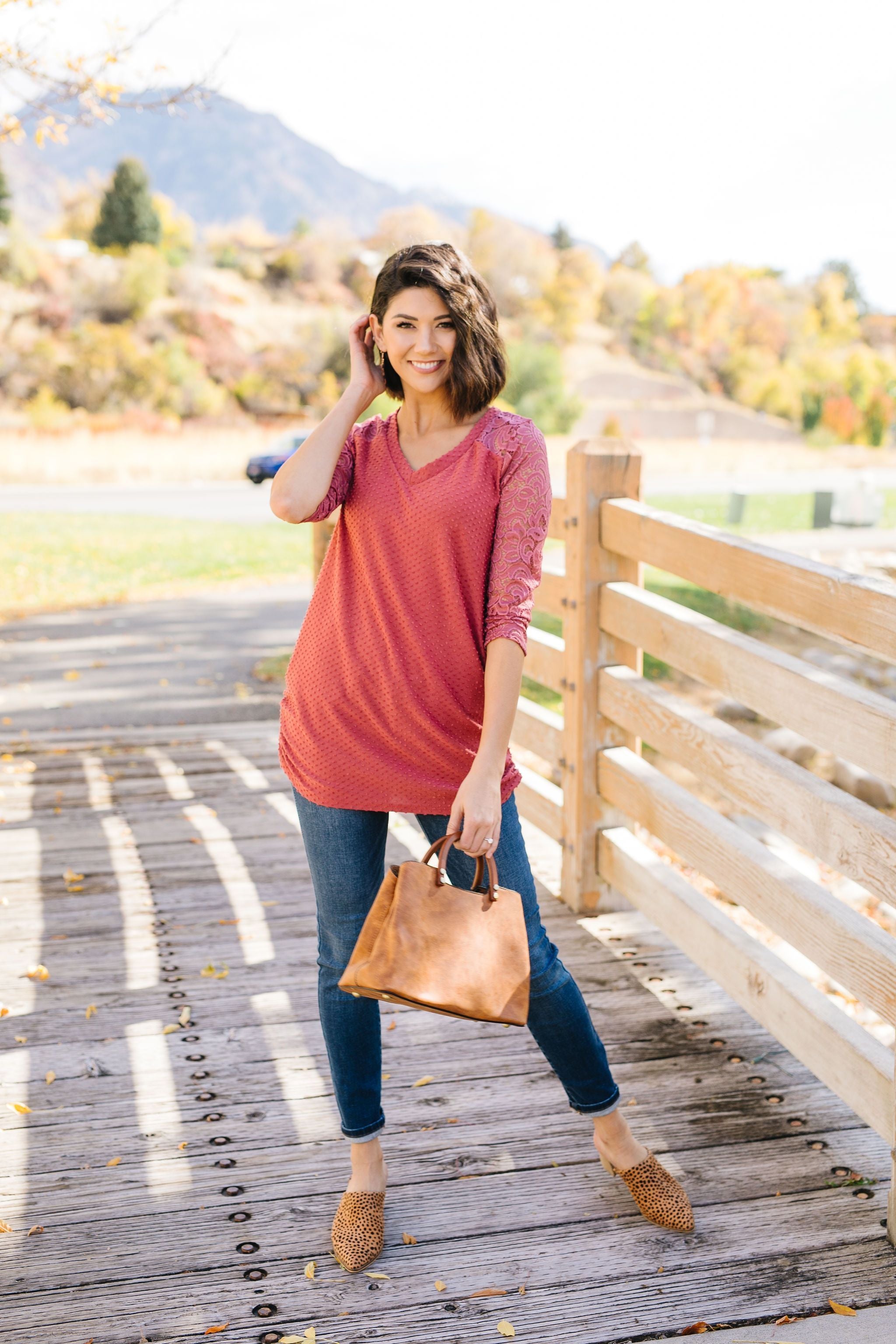 Swiss Dots And Lace Blouse