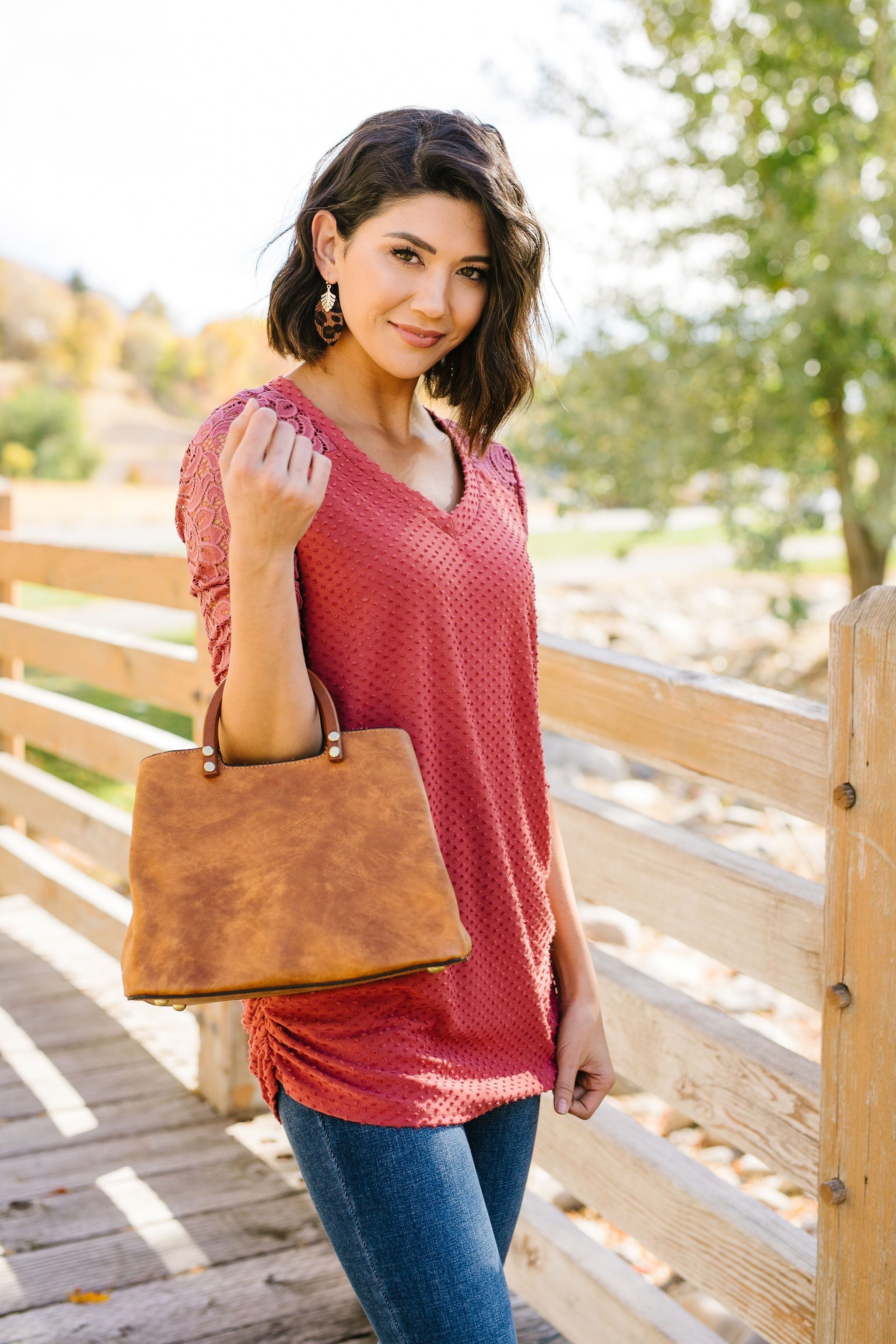 Swiss Dots And Lace Blouse