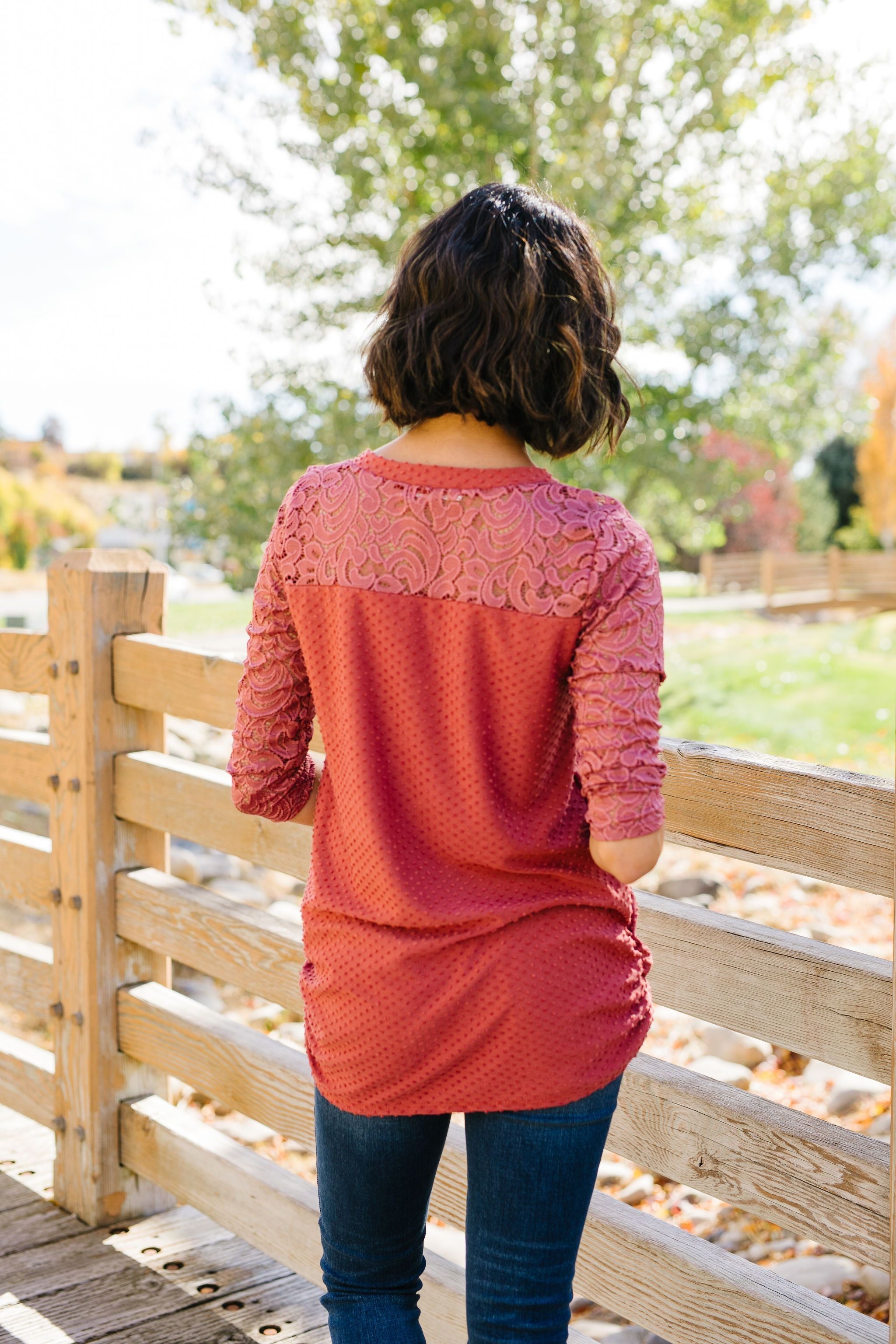 Swiss Dots And Lace Blouse