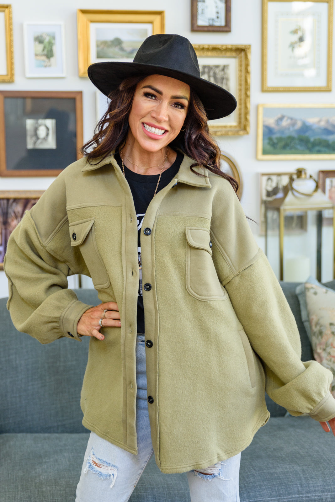 Tell My Story Button Up Shacket