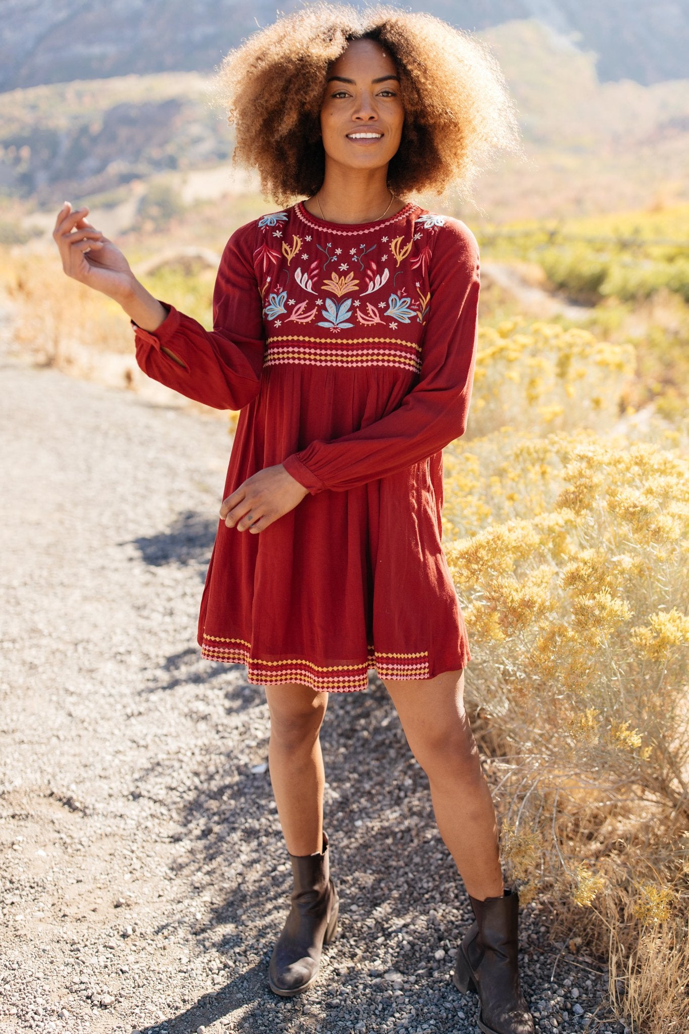 The Fall Embroidery Dress