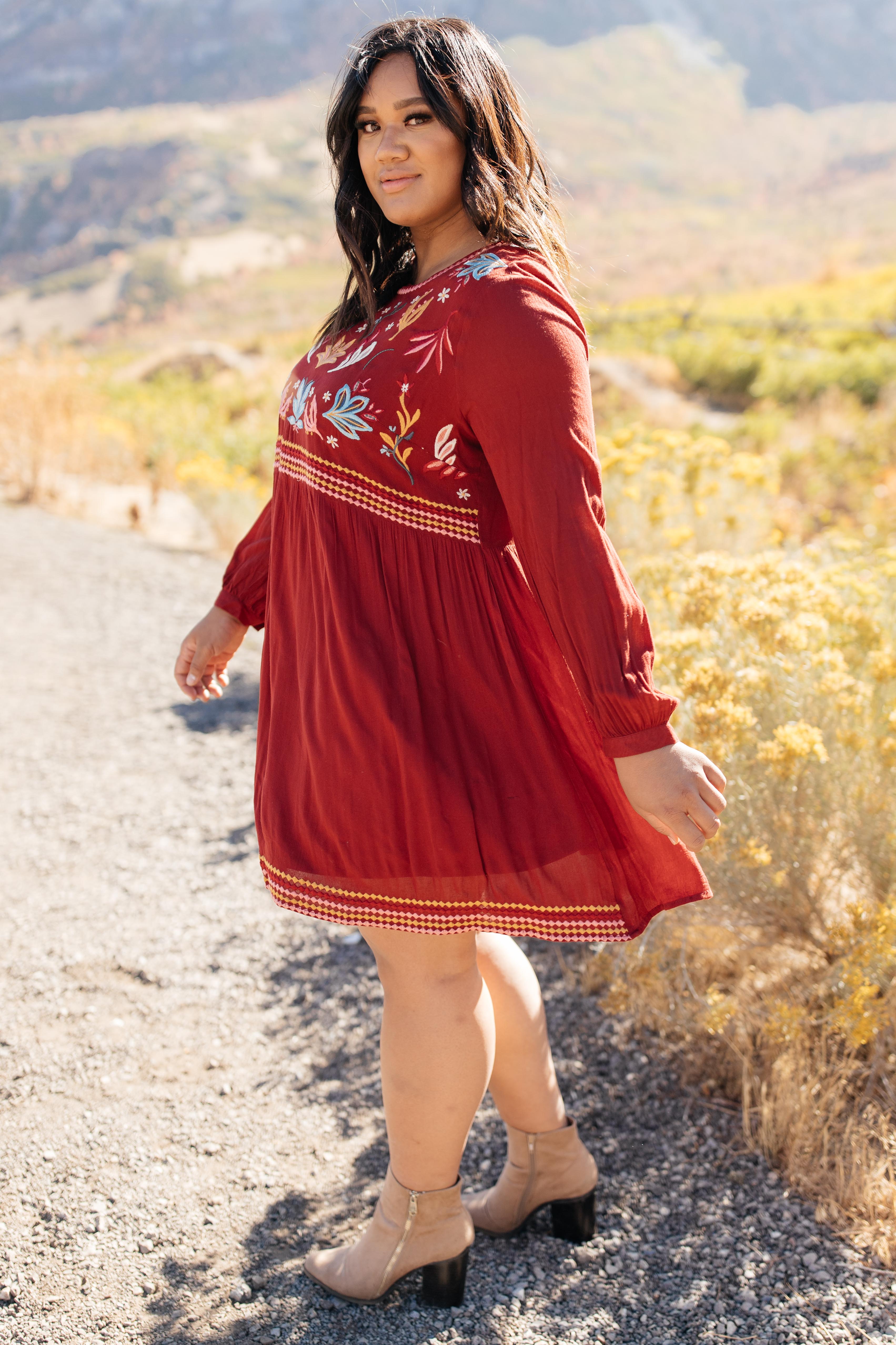 The Fall Embroidery Dress