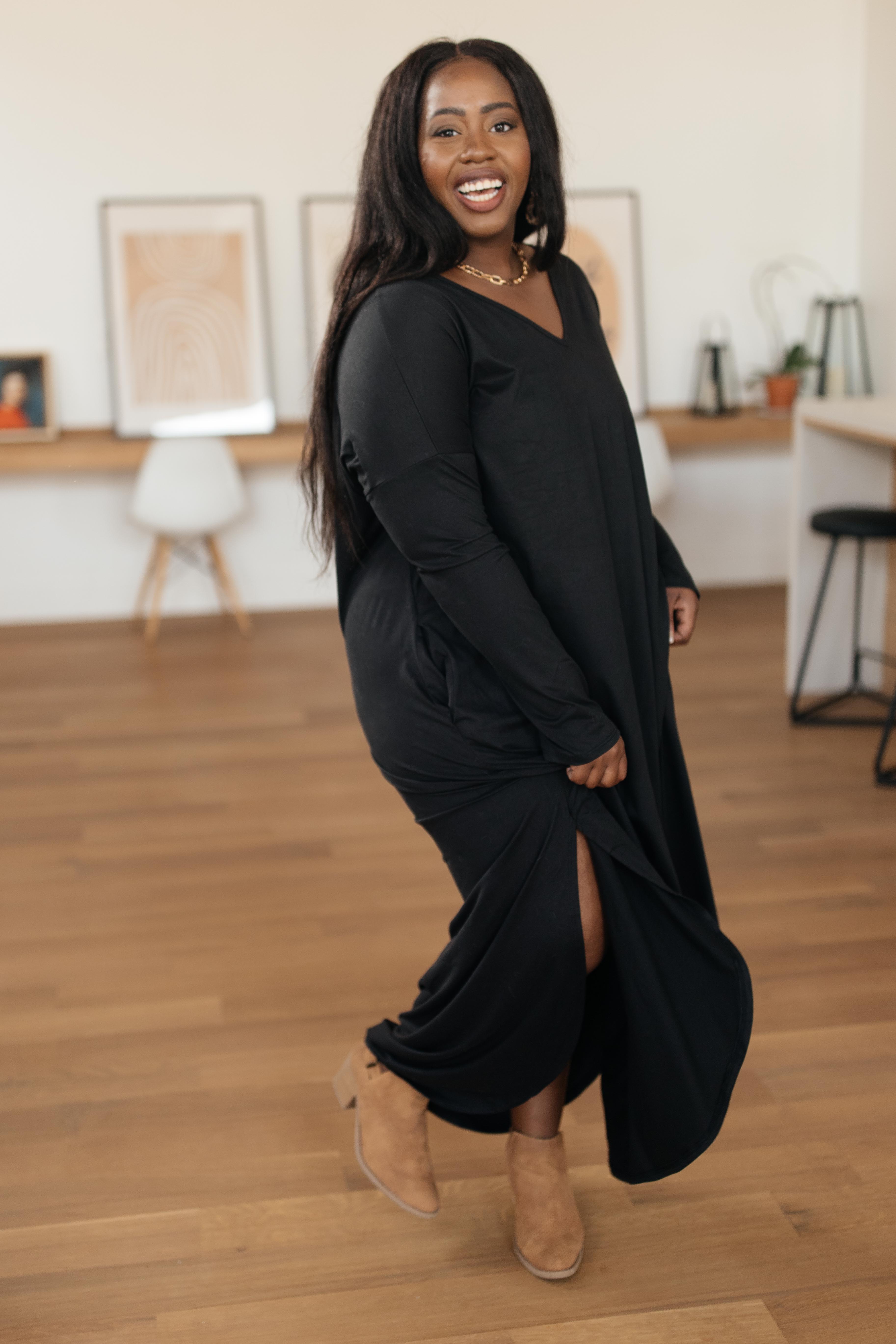 The Melanie Maxi Dress in Black