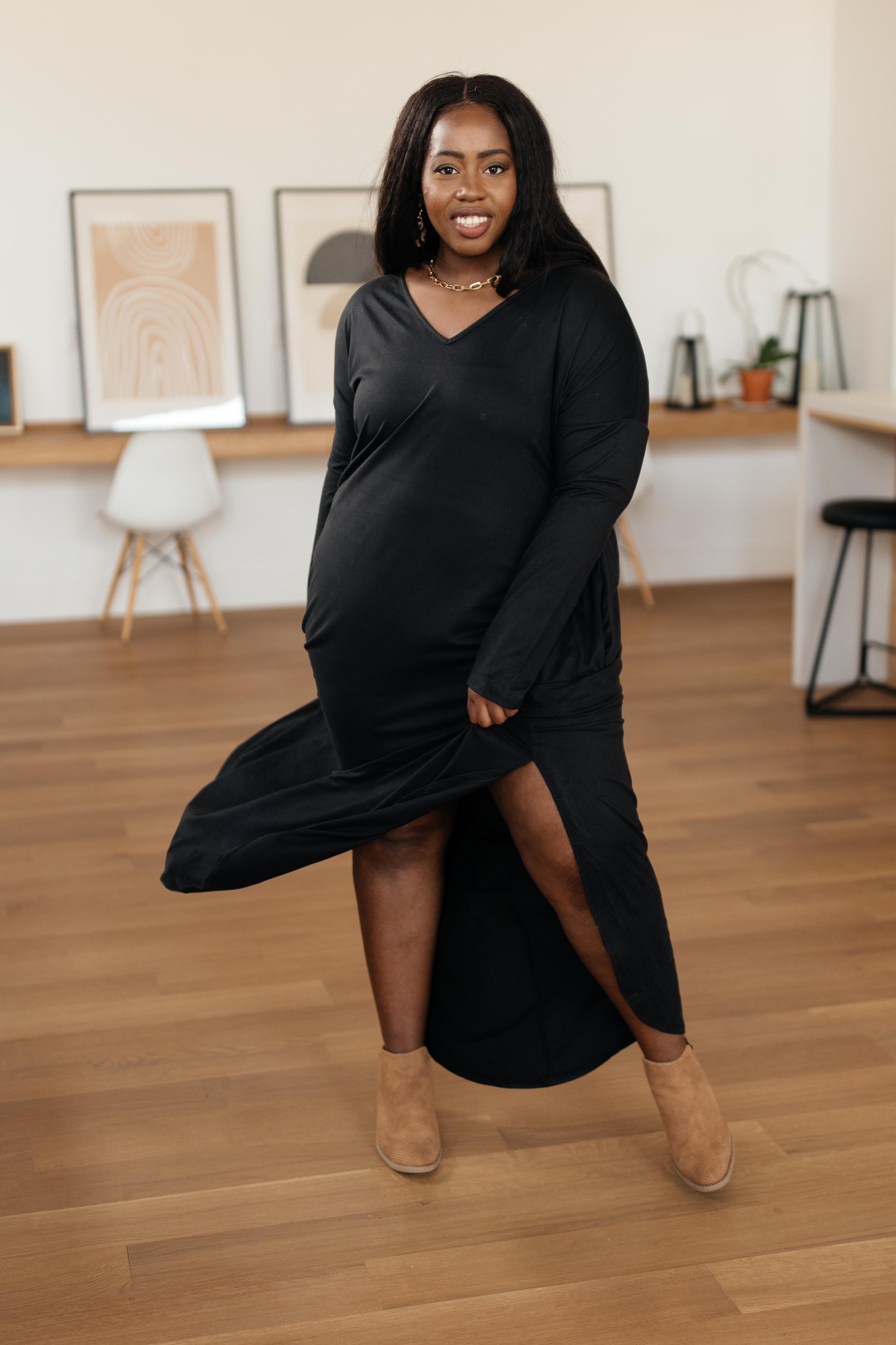 The Melanie Maxi Dress in Black