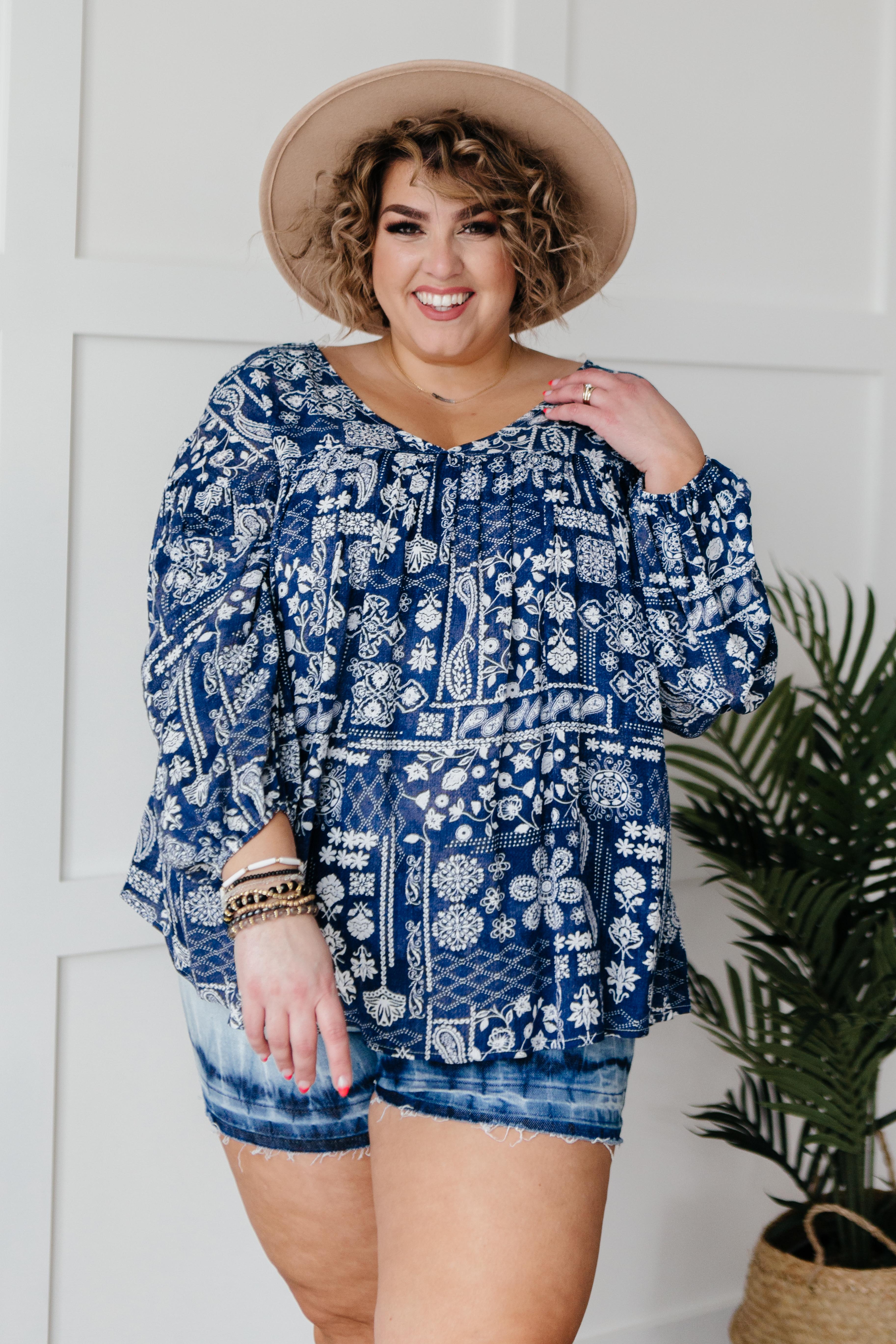 The Perfect Picnic Top in Navy