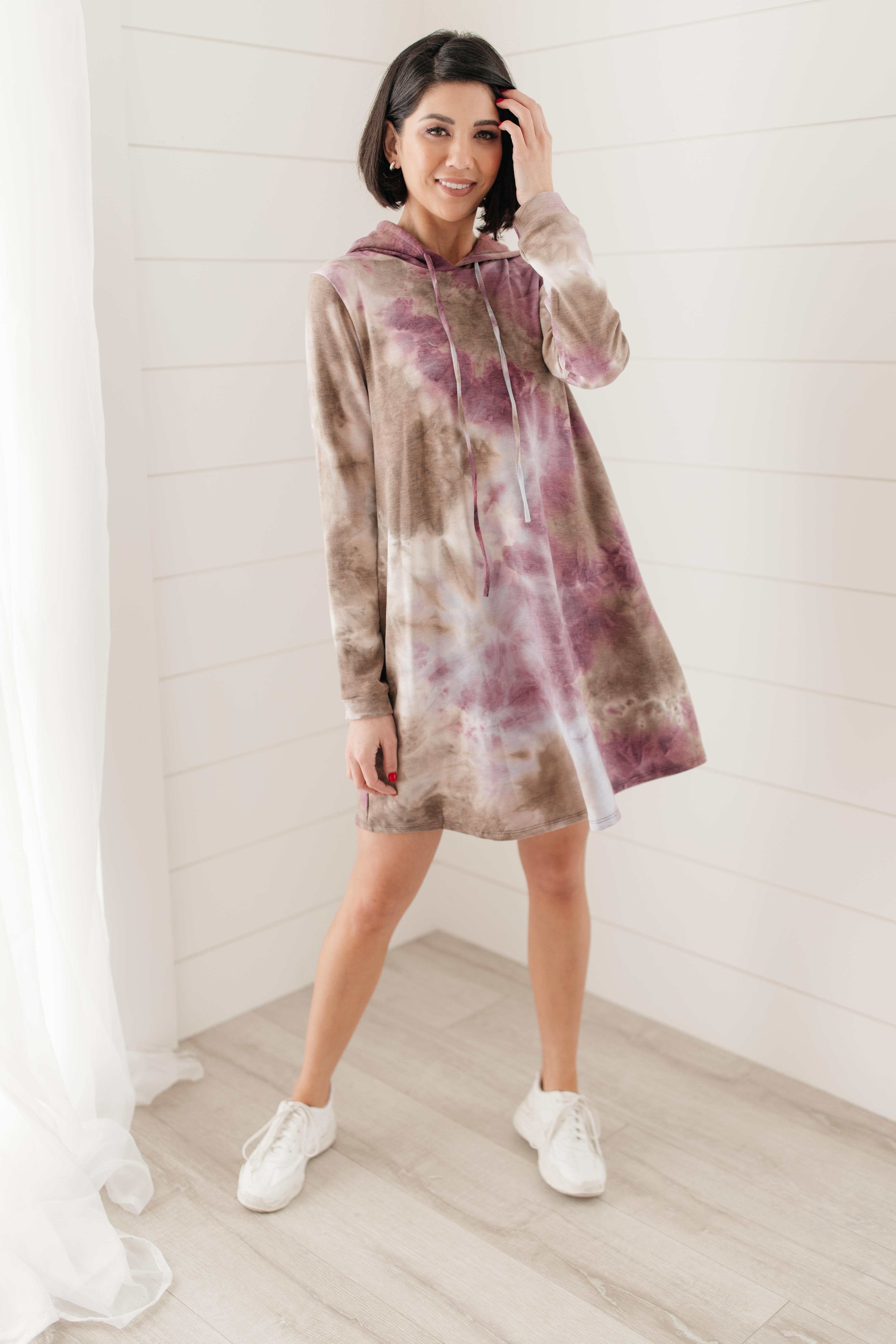 Tie Dye With A Hood Dress