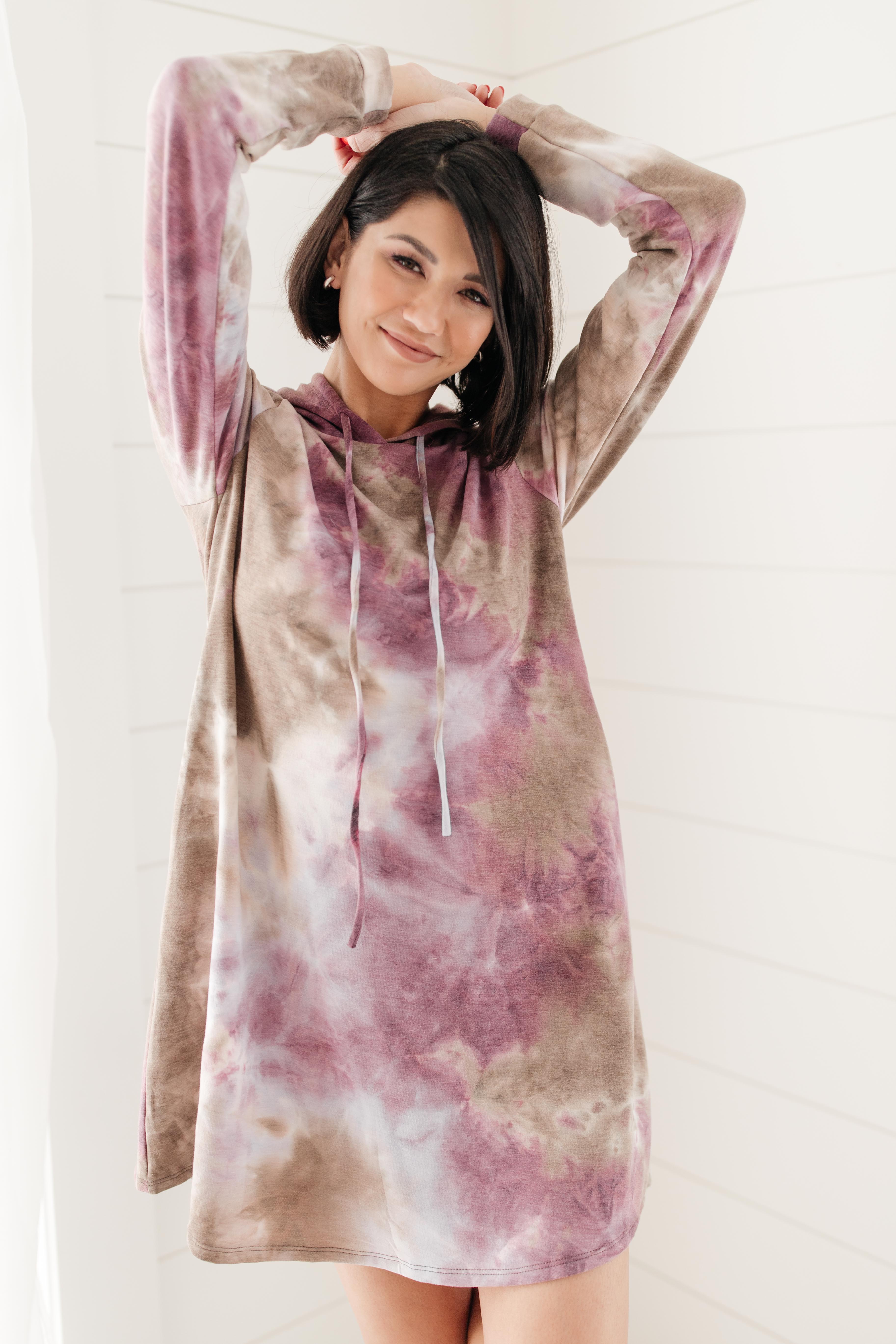 Tie Dye With A Hood Dress
