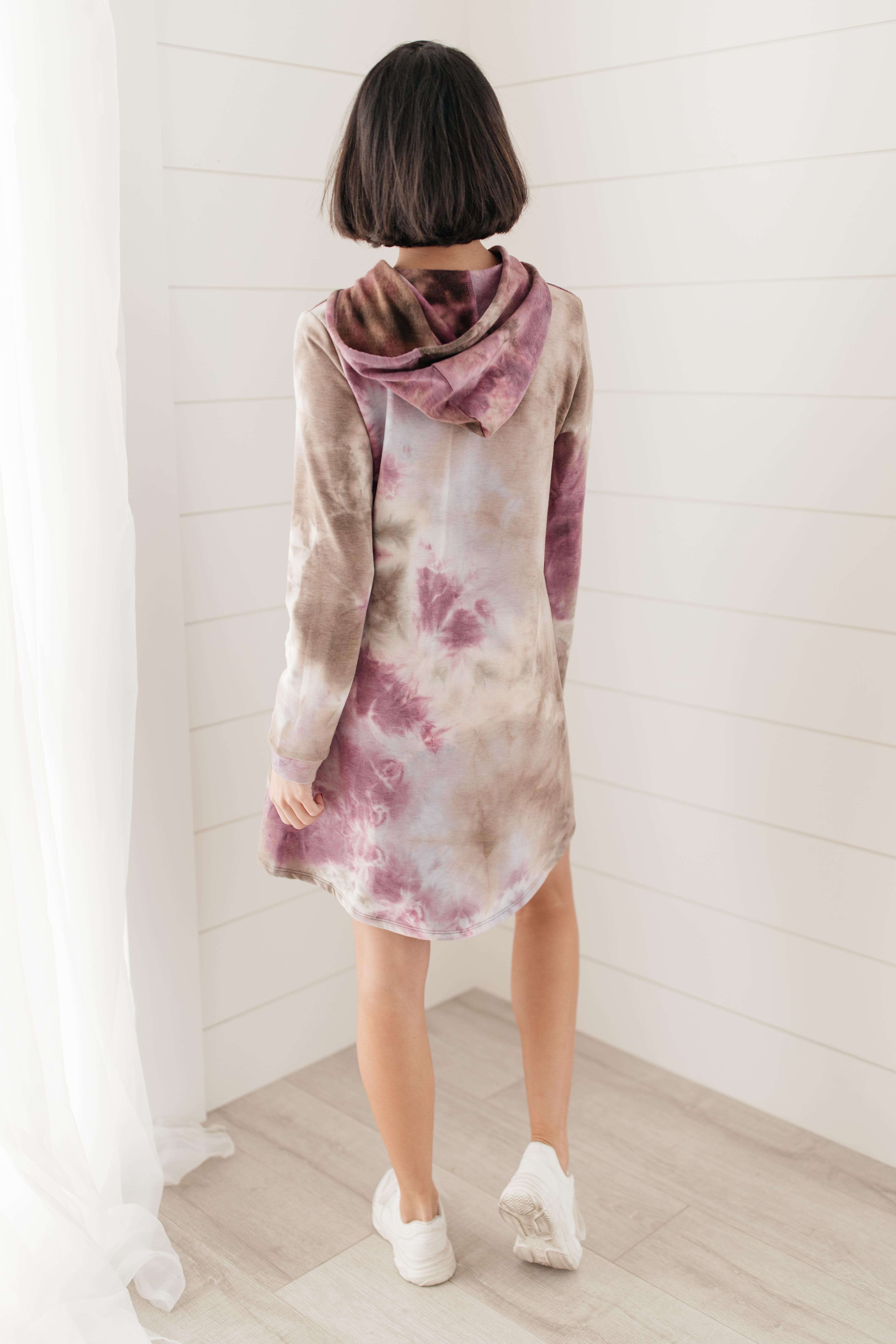 Tie Dye With A Hood Dress