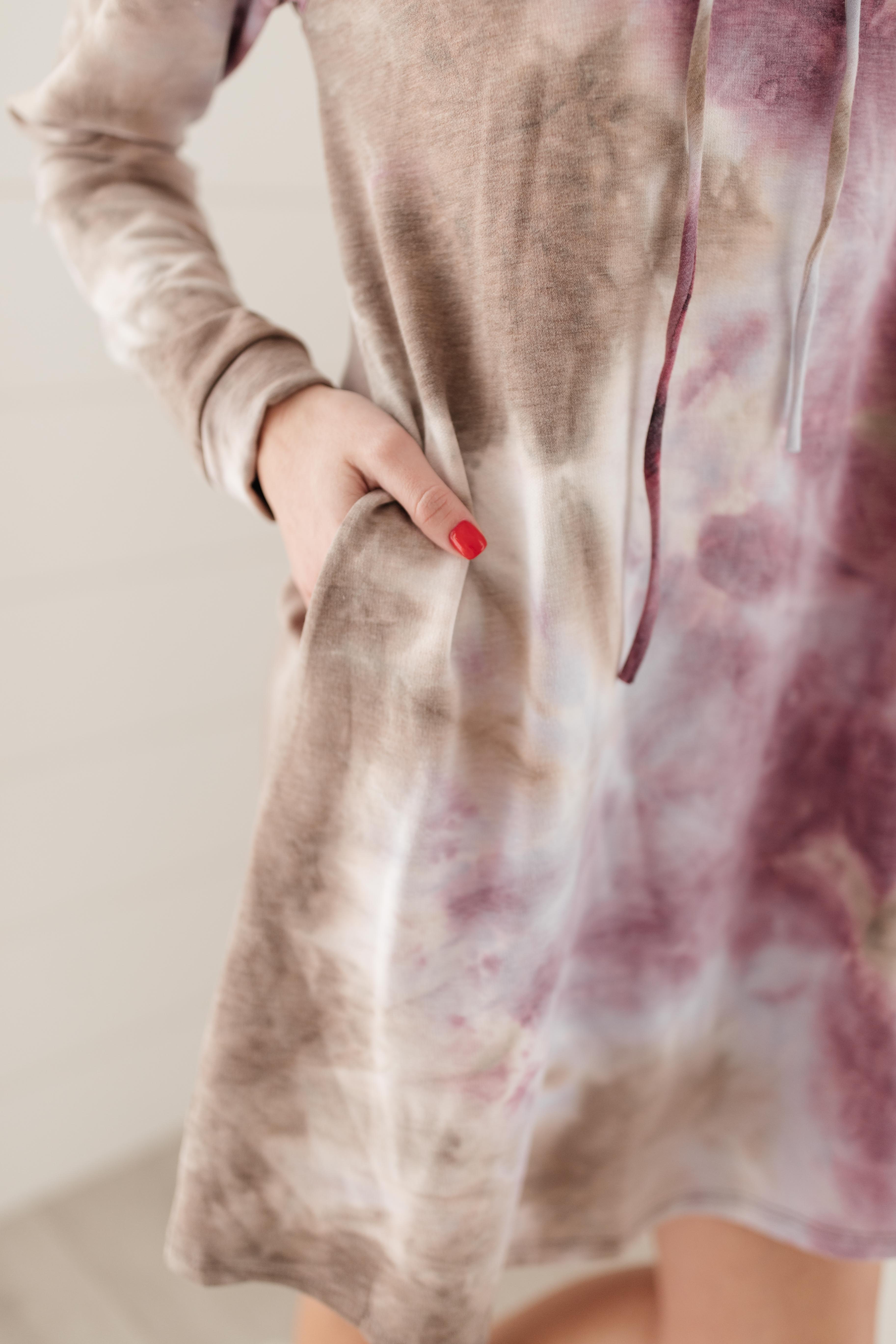 Tie Dye With A Hood Dress
