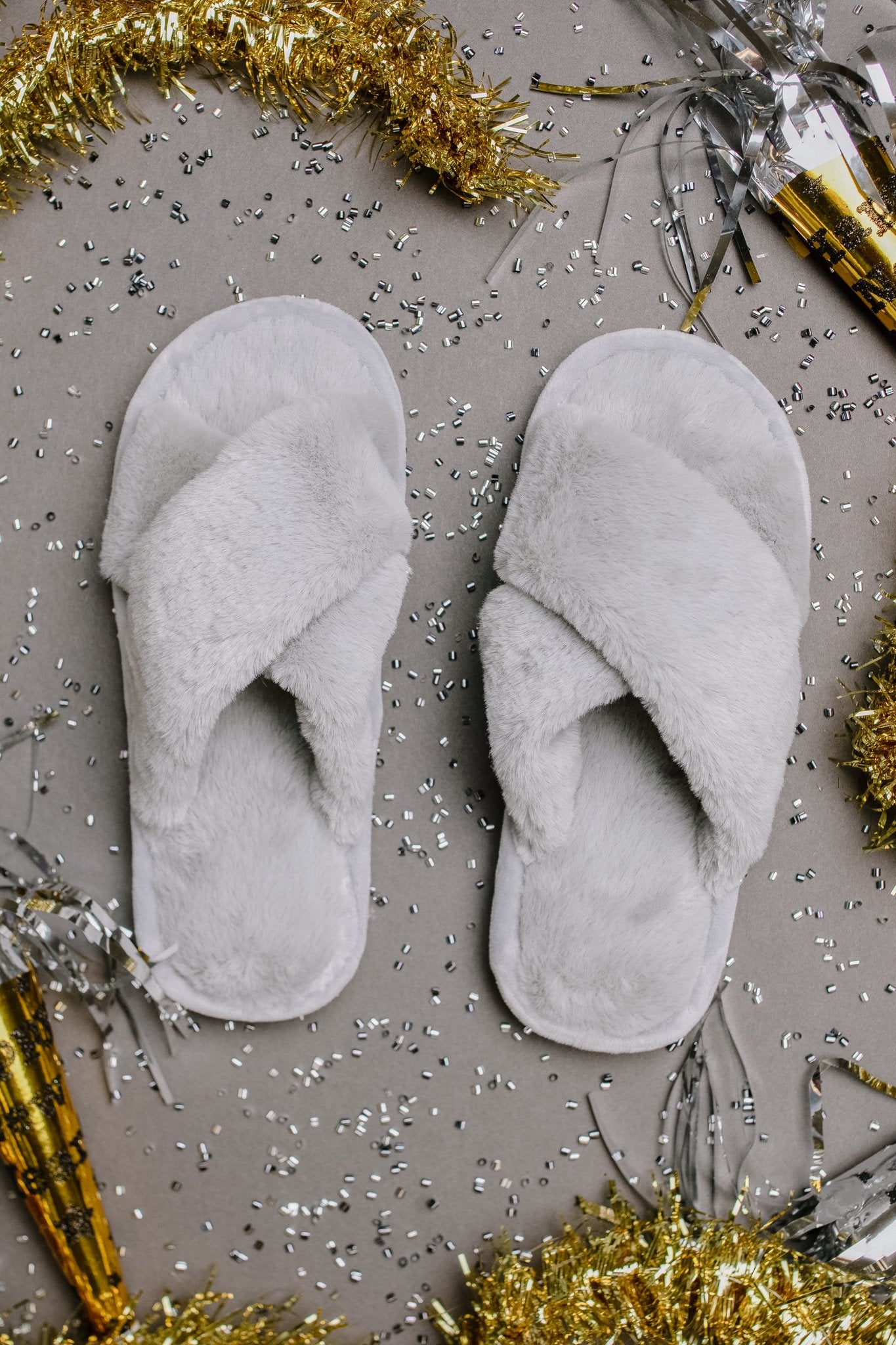 Toasty But Mostly Cozy Gray Slippers