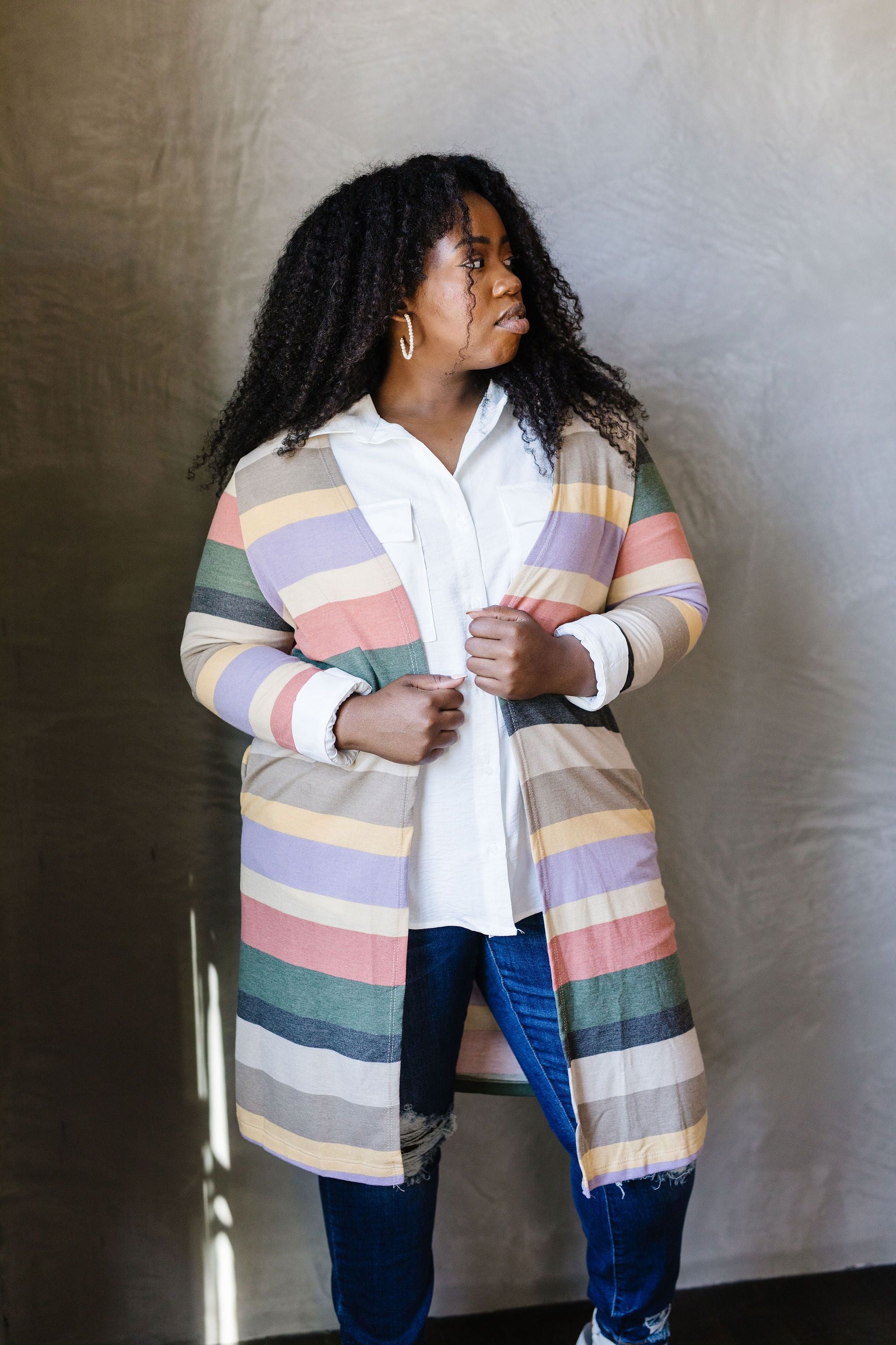 Tranquil Stripes Cardigan