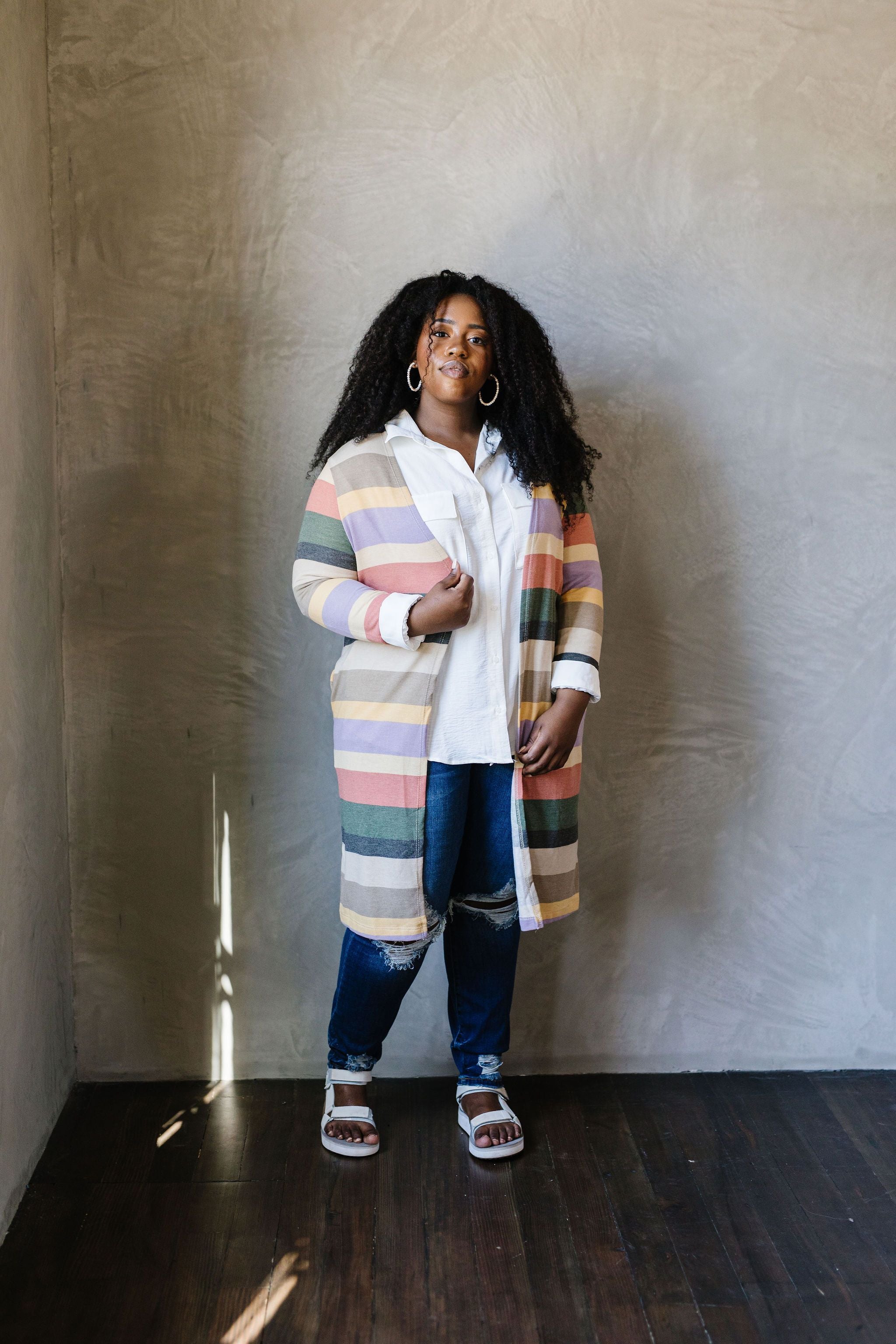 Tranquil Stripes Cardigan