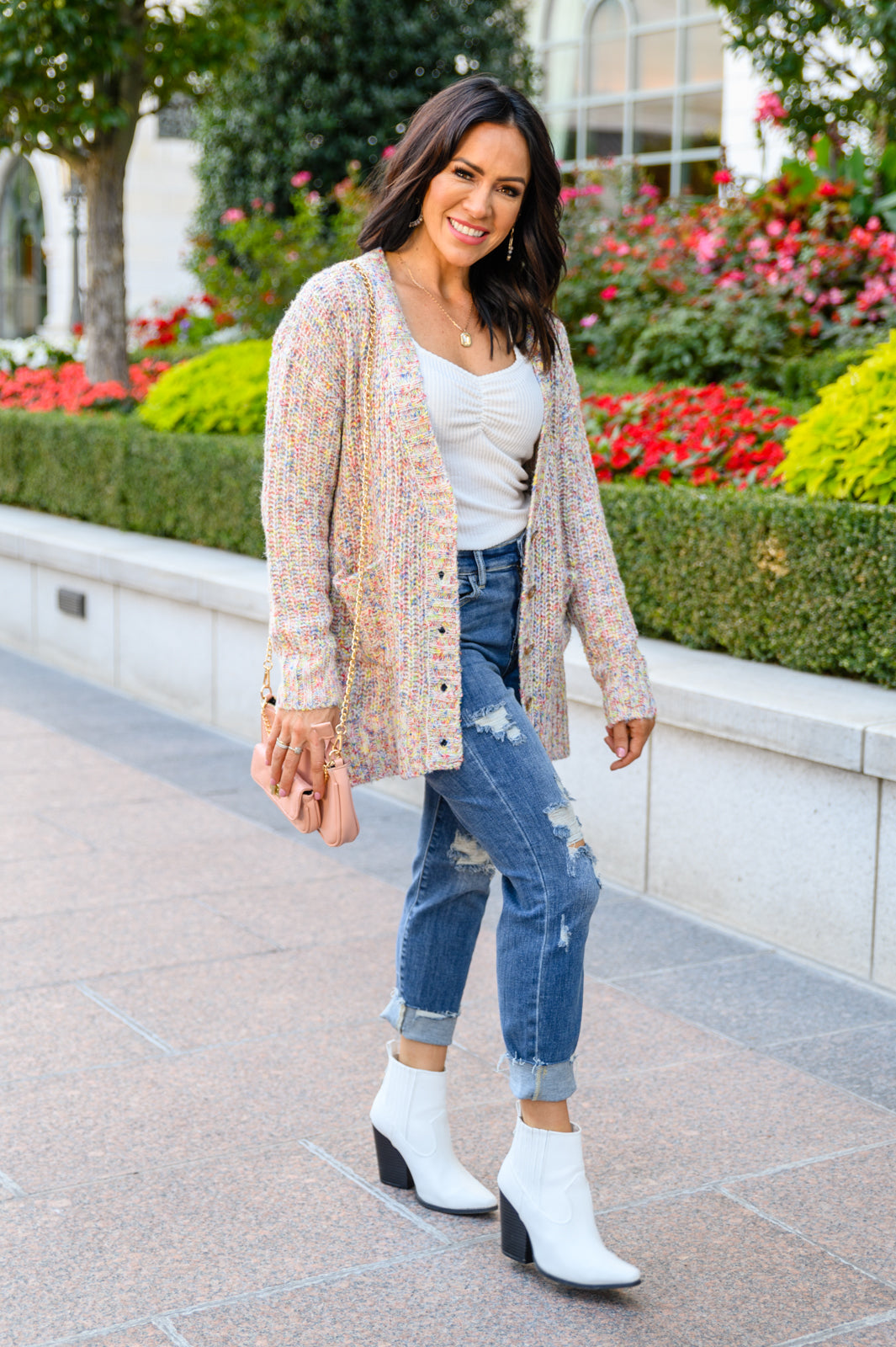 True Feelings Multi Color Mixed Thread Cardigan