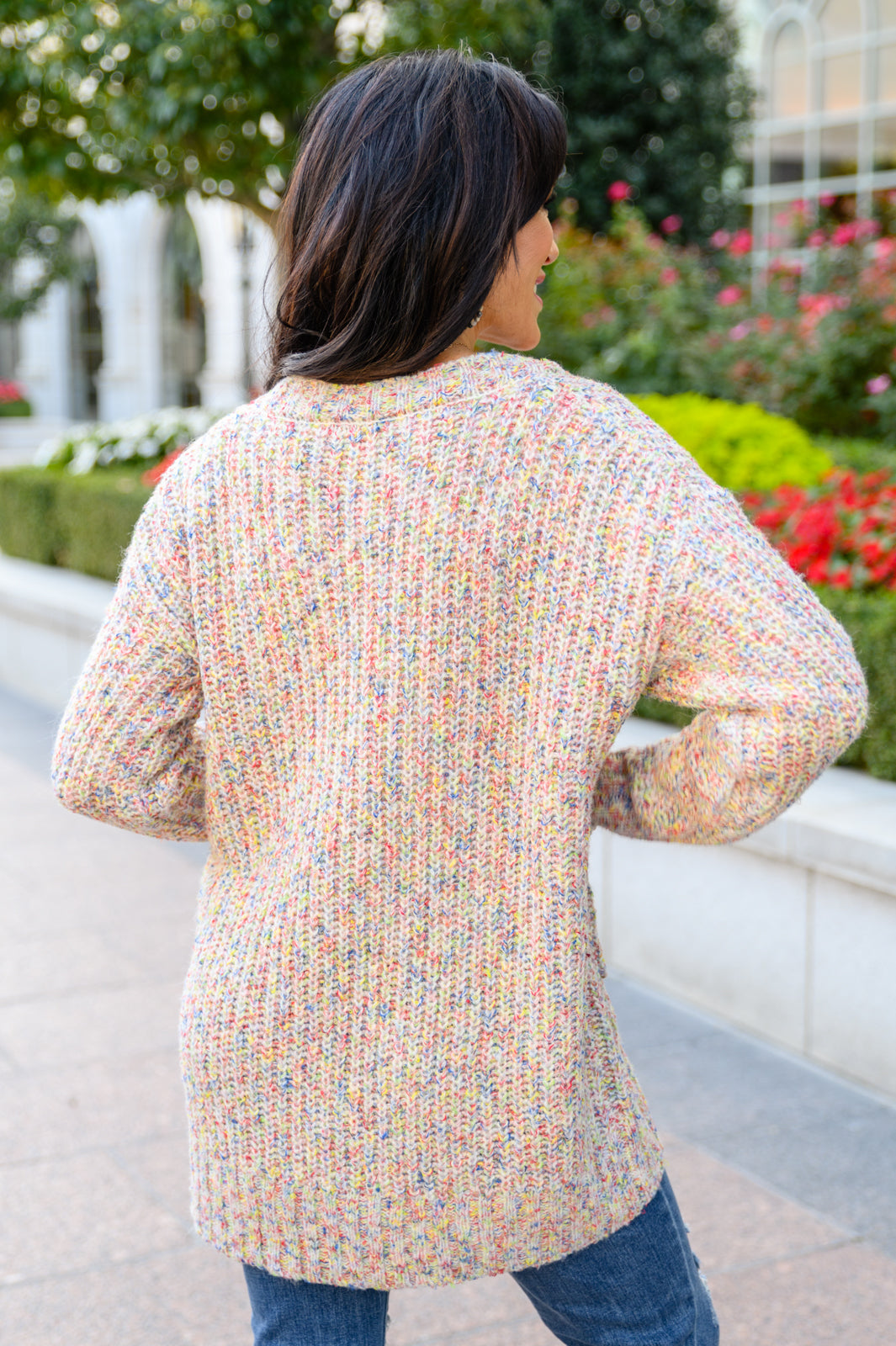 True Feelings Multi Color Mixed Thread Cardigan