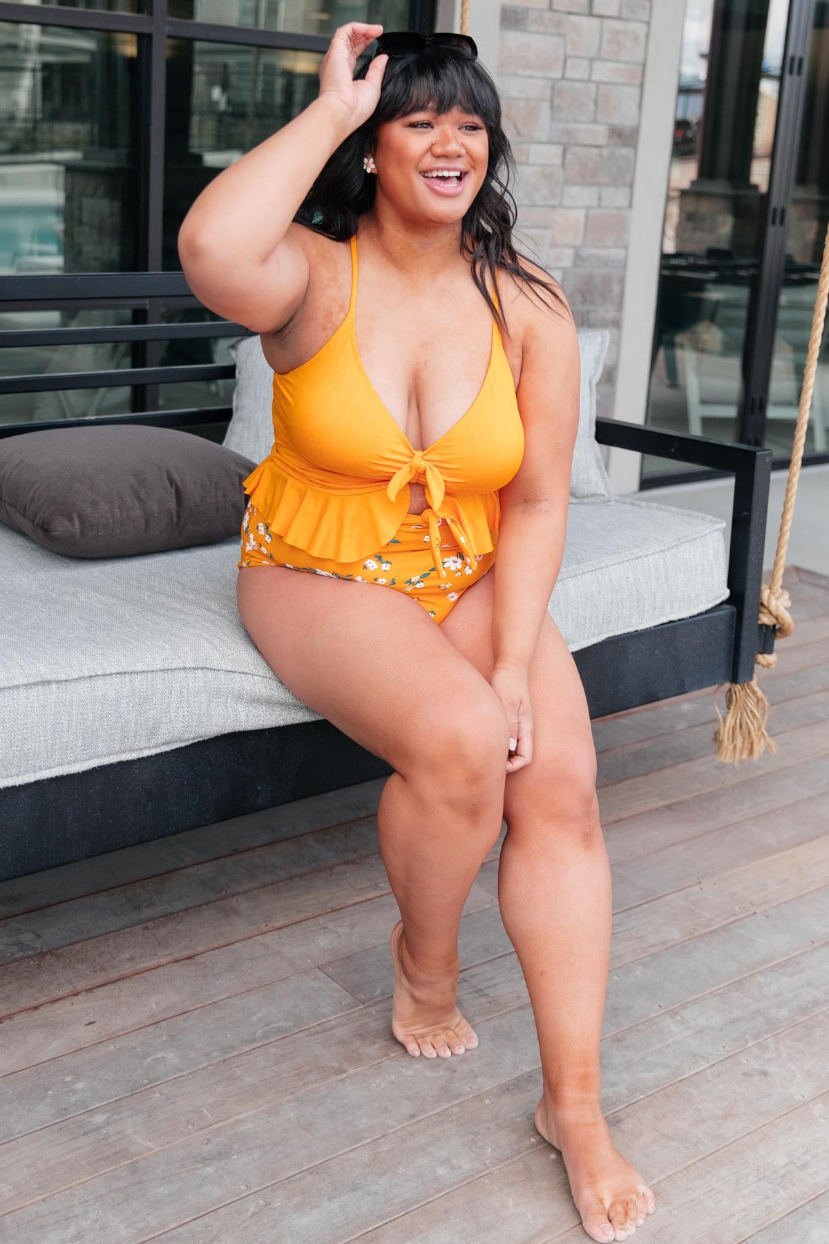 Twisted Sunshine Swim Top