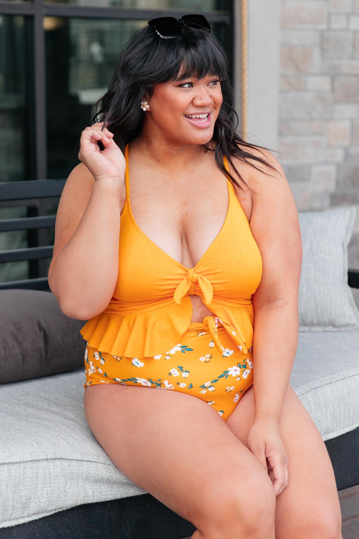 Twisted Sunshine Swim Top