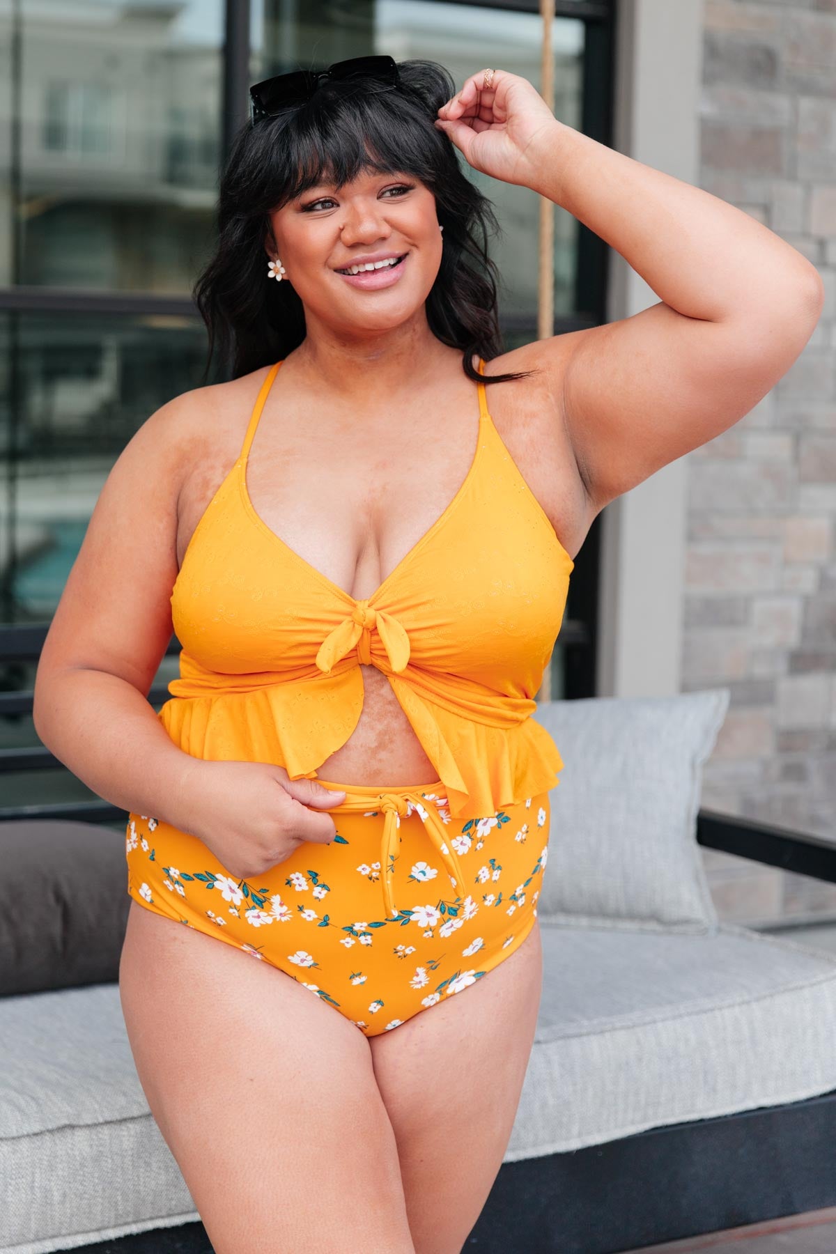 Twisted Sunshine Swim Top