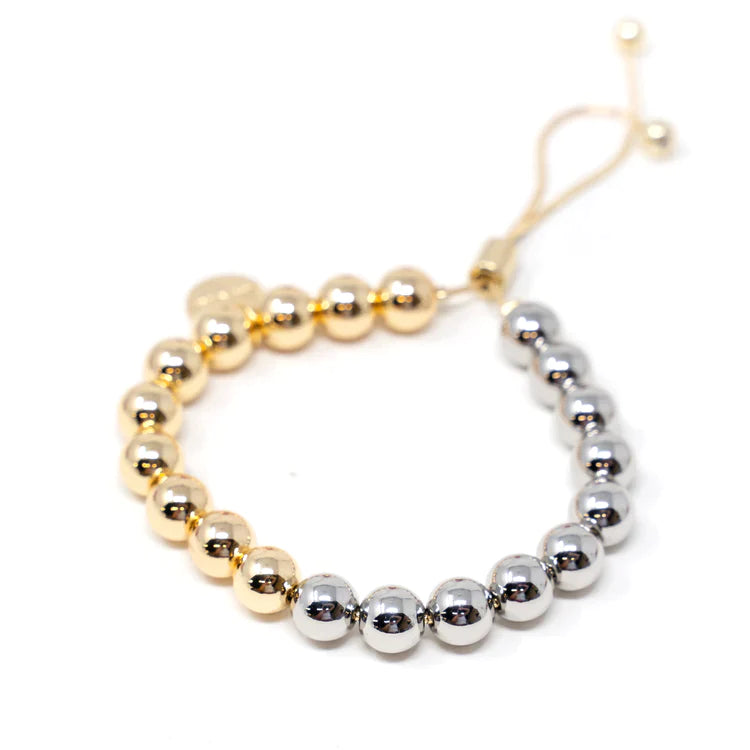 Two Tone Adjustable Bracelet in Assorted Sizes
