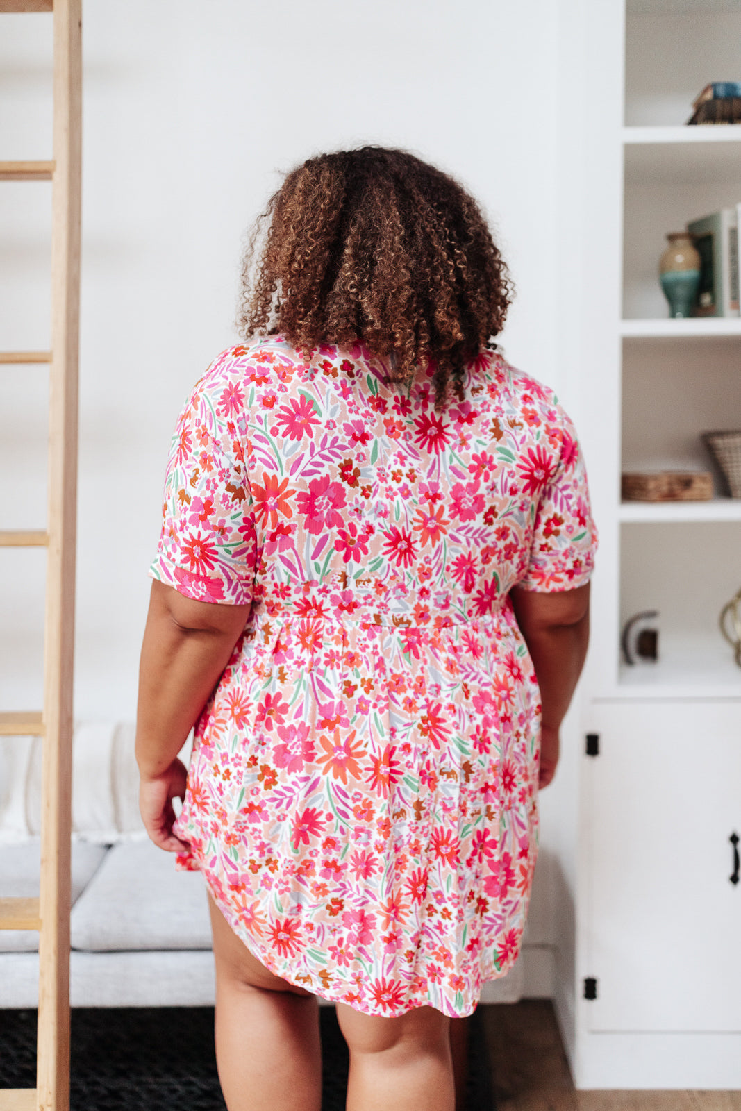 Vintage Daisies Dress In Pink