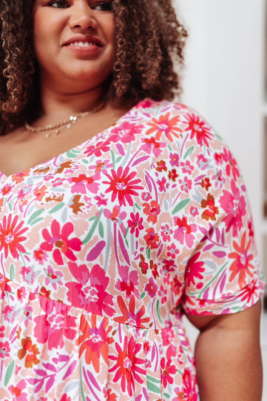 Vintage Daisies Dress In Pink