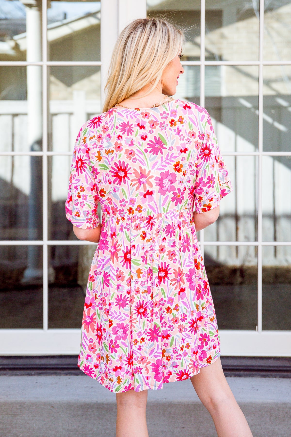 Vintage Daisies Dress In Pink