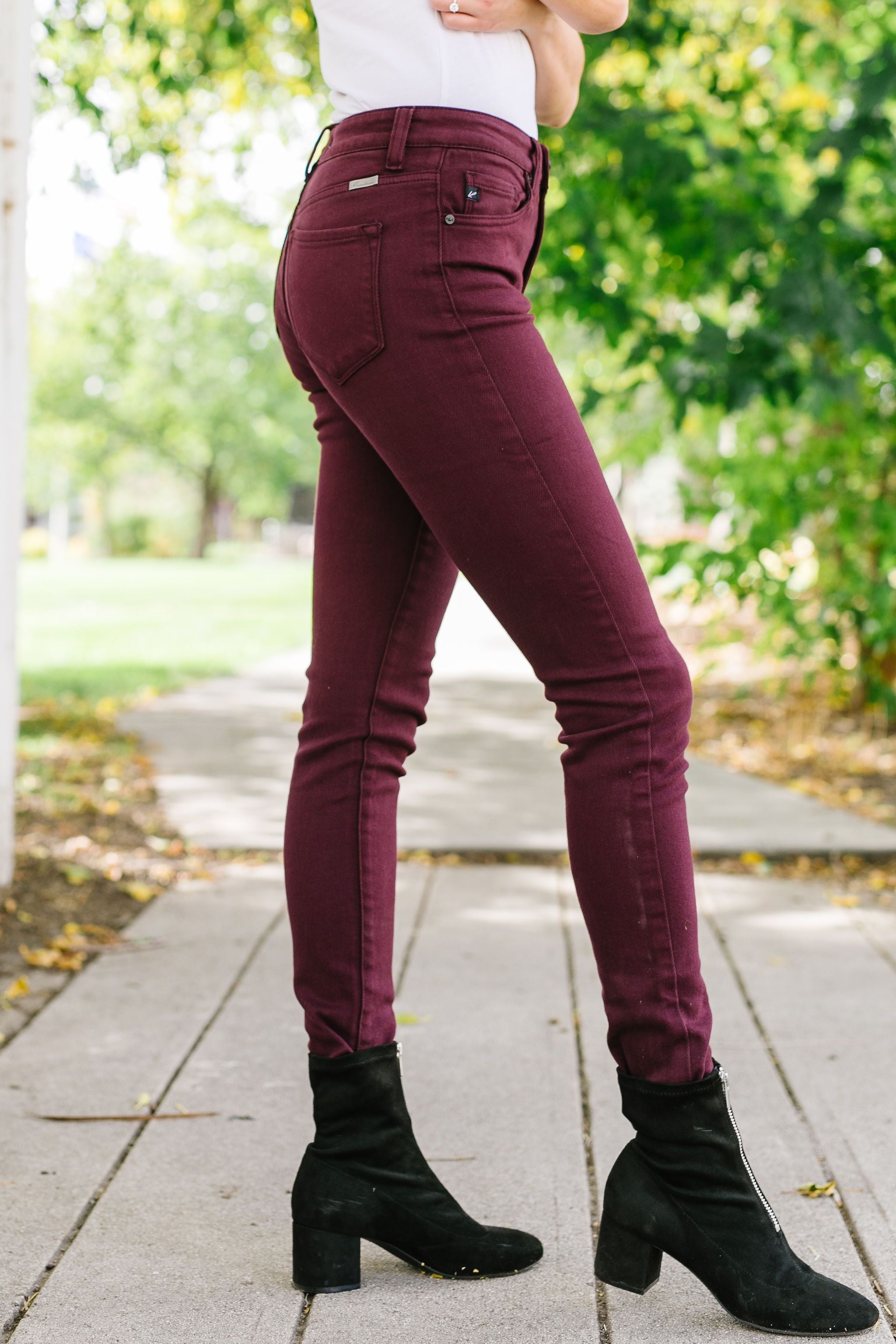 Wine And Dine Colored Jeans