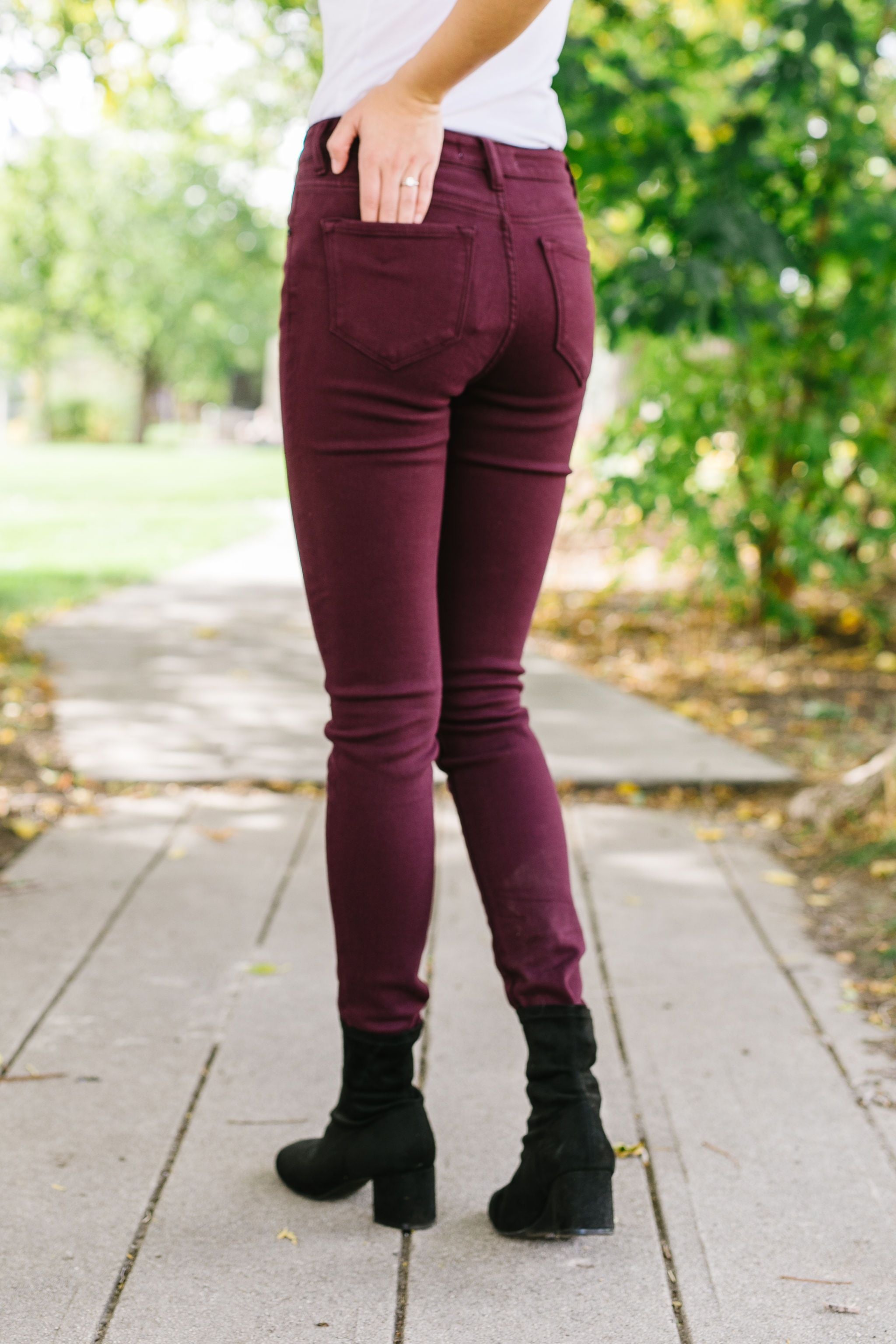 Wine And Dine Colored Jeans