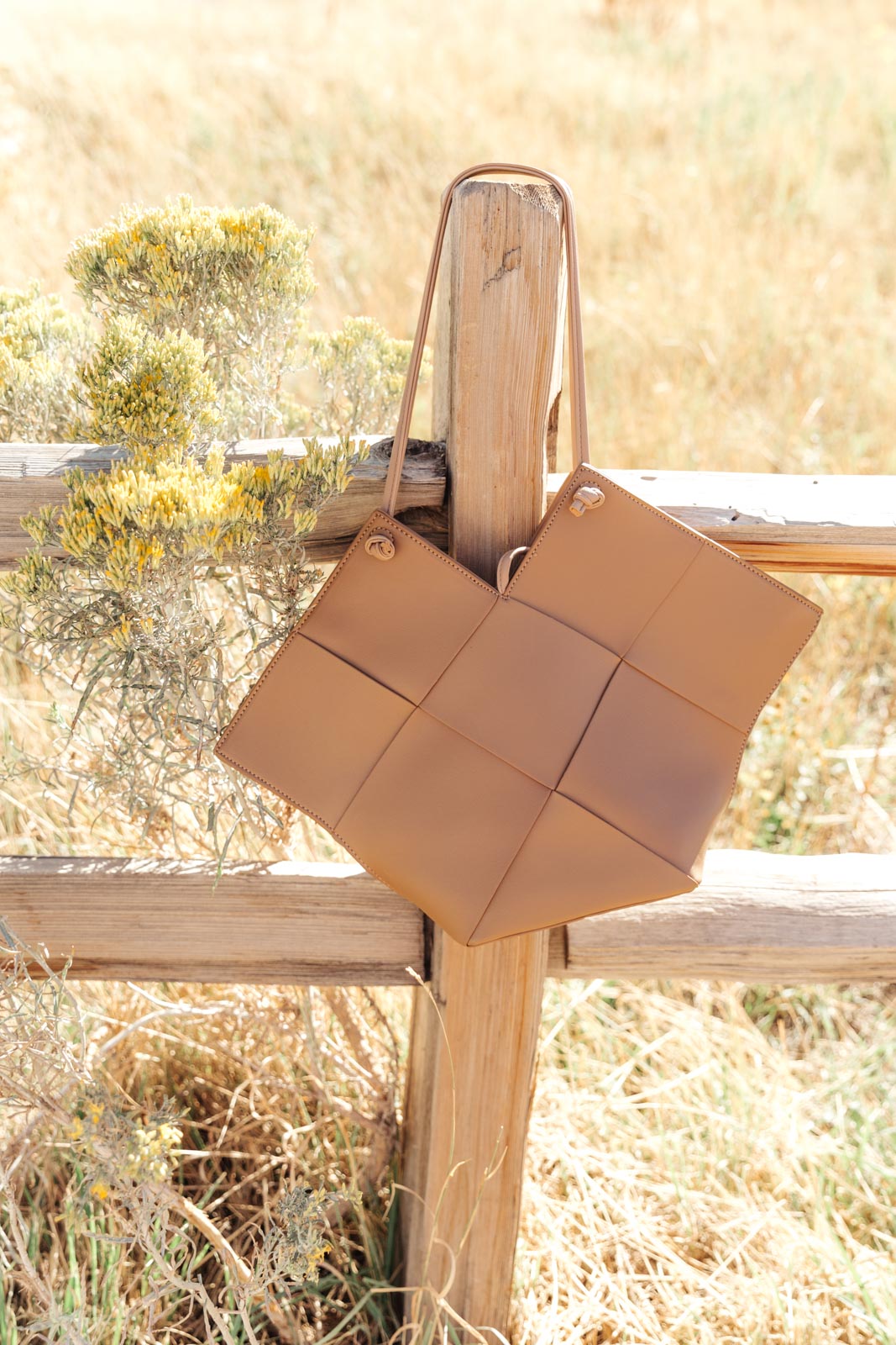 Woven Tote in Brown