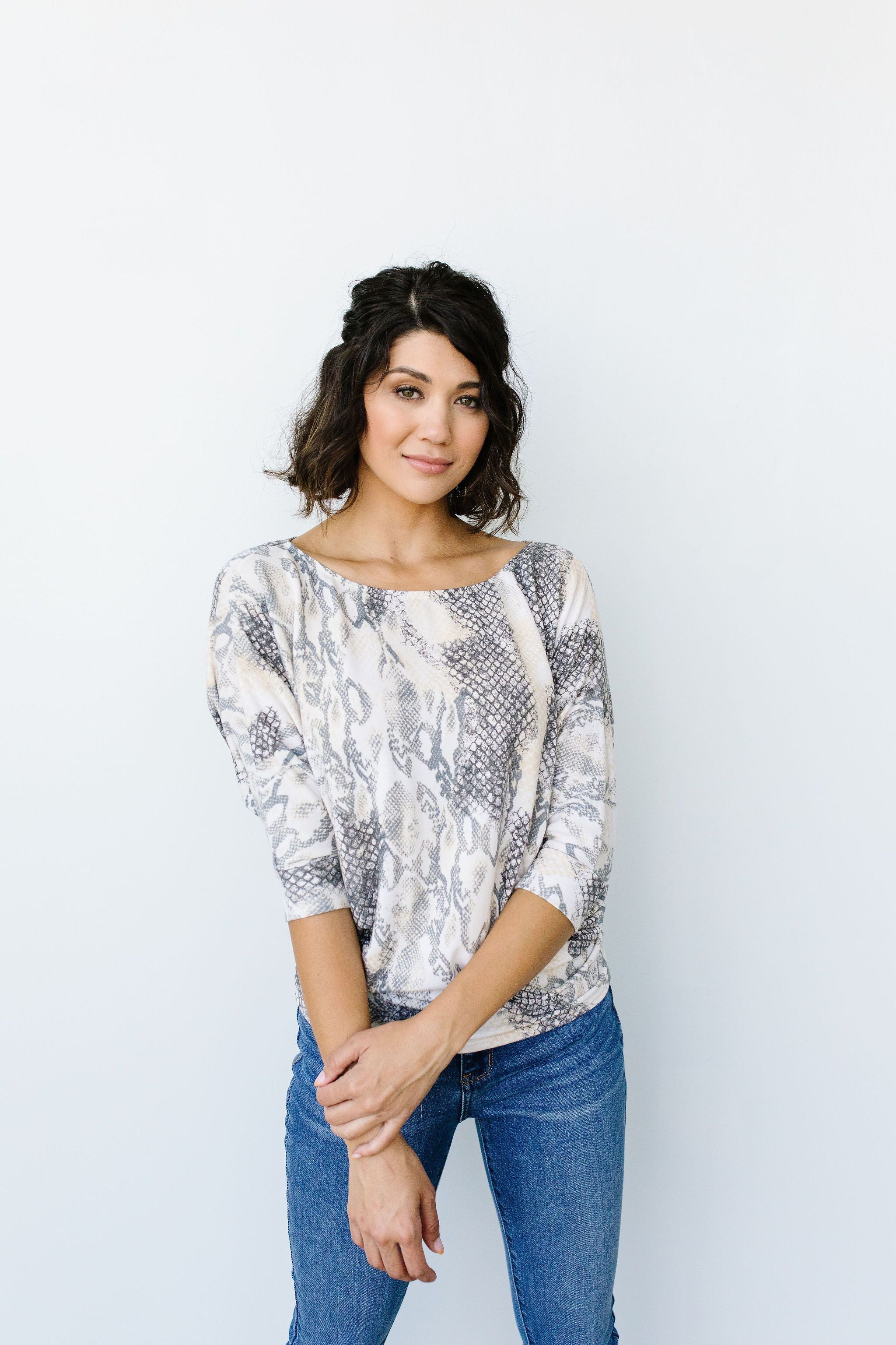 A Little Bit Of Snakeskin Top