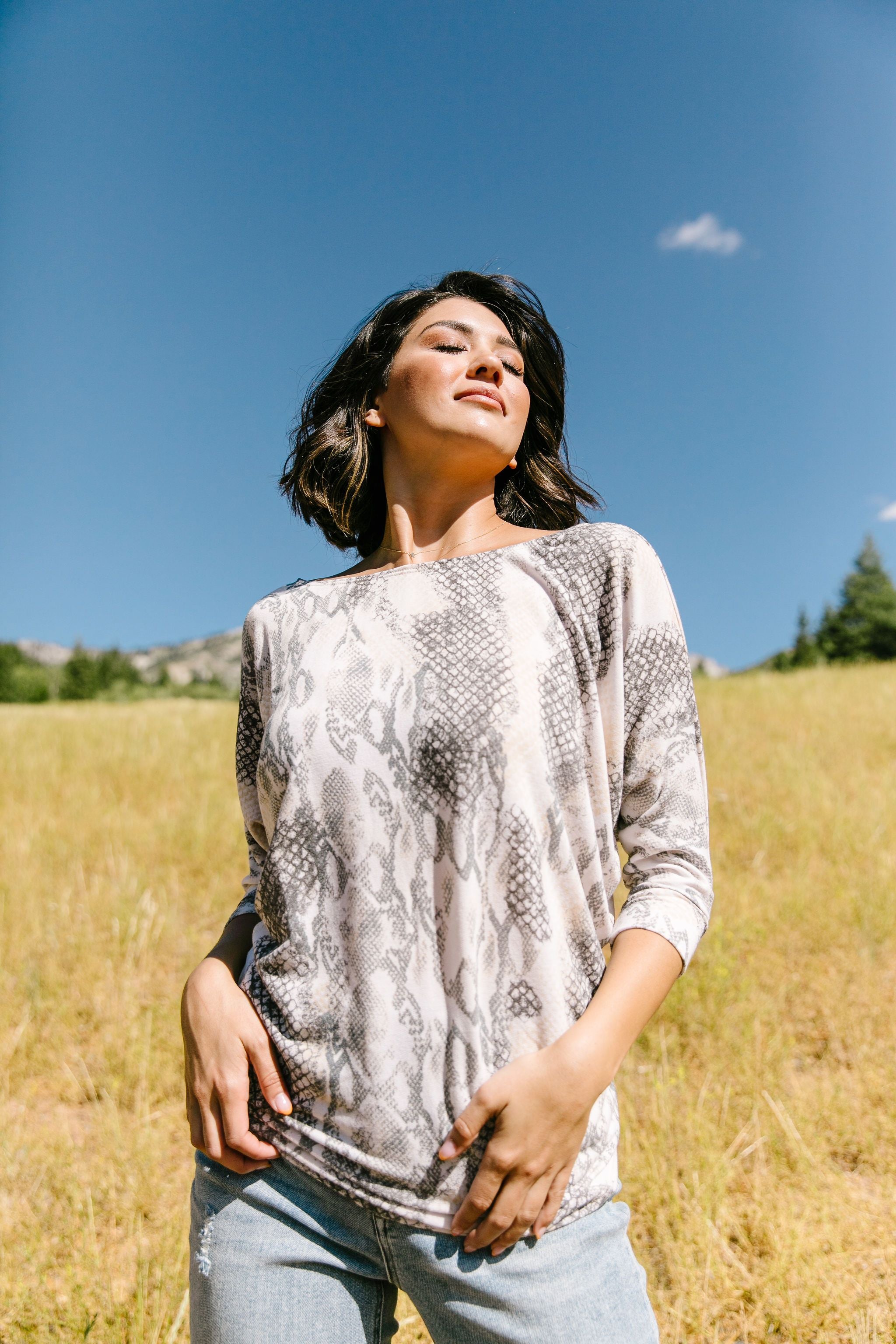 A Little Bit Of Snakeskin Top