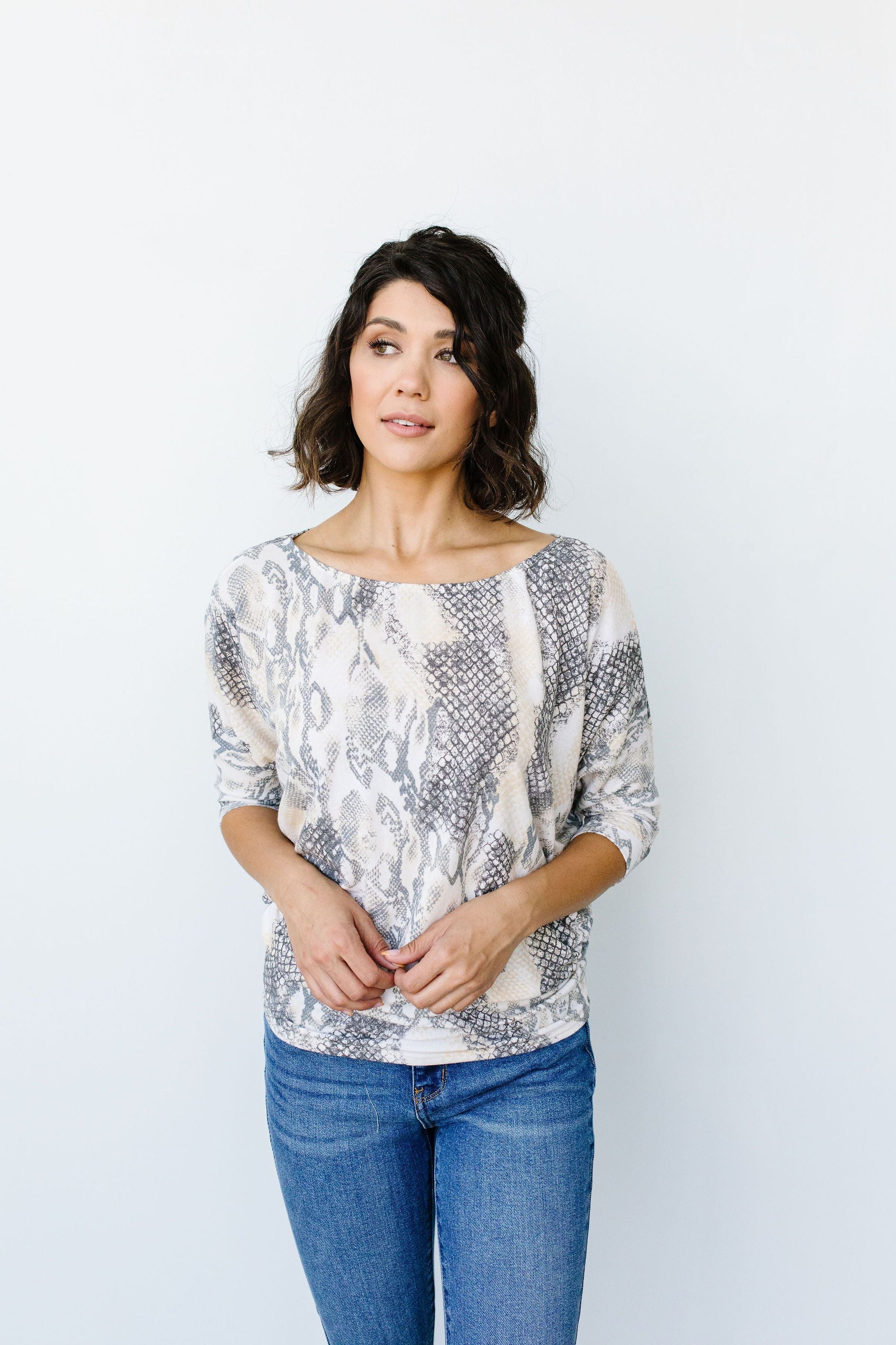 A Little Bit Of Snakeskin Top