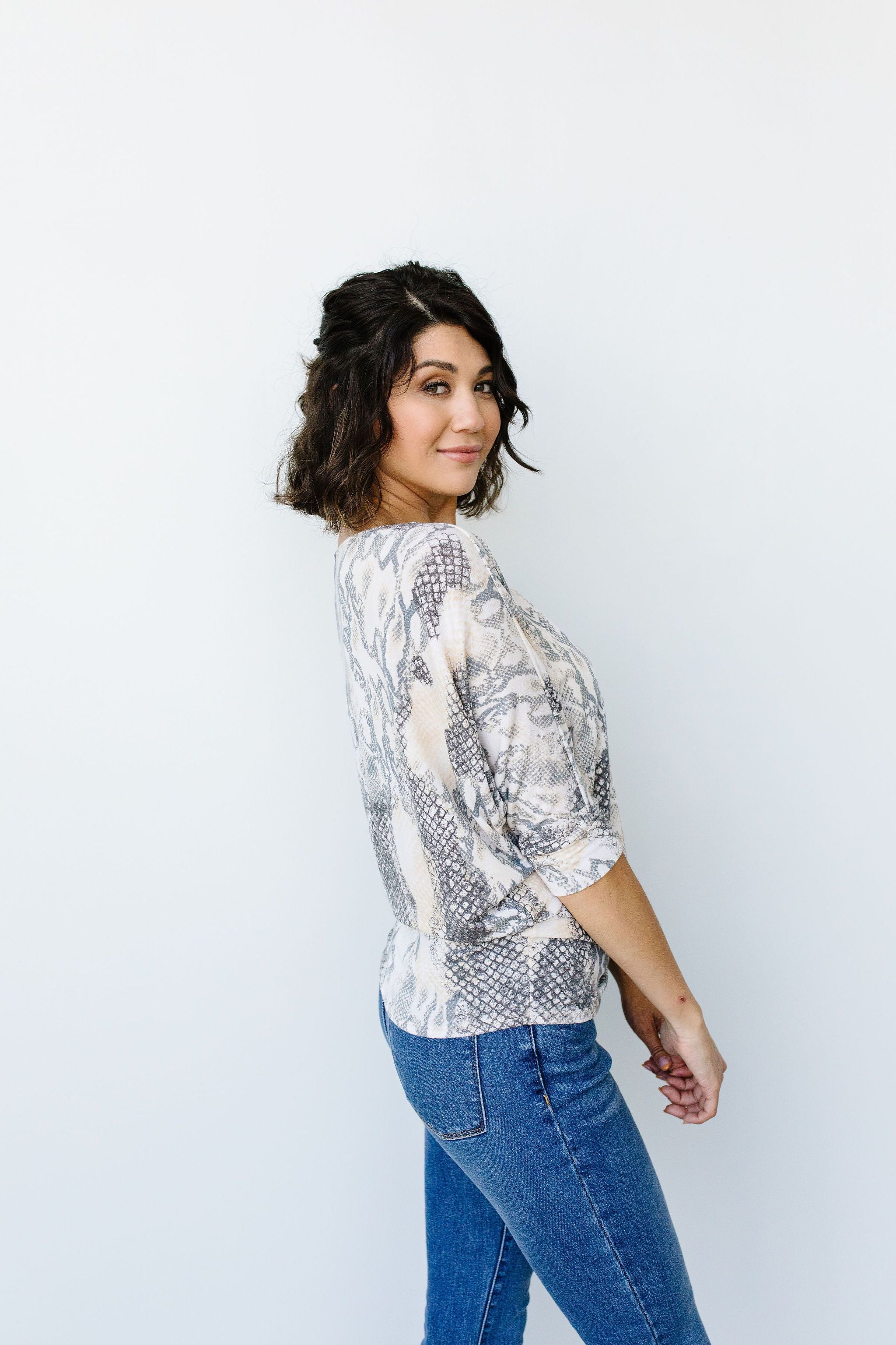 A Little Bit Of Snakeskin Top