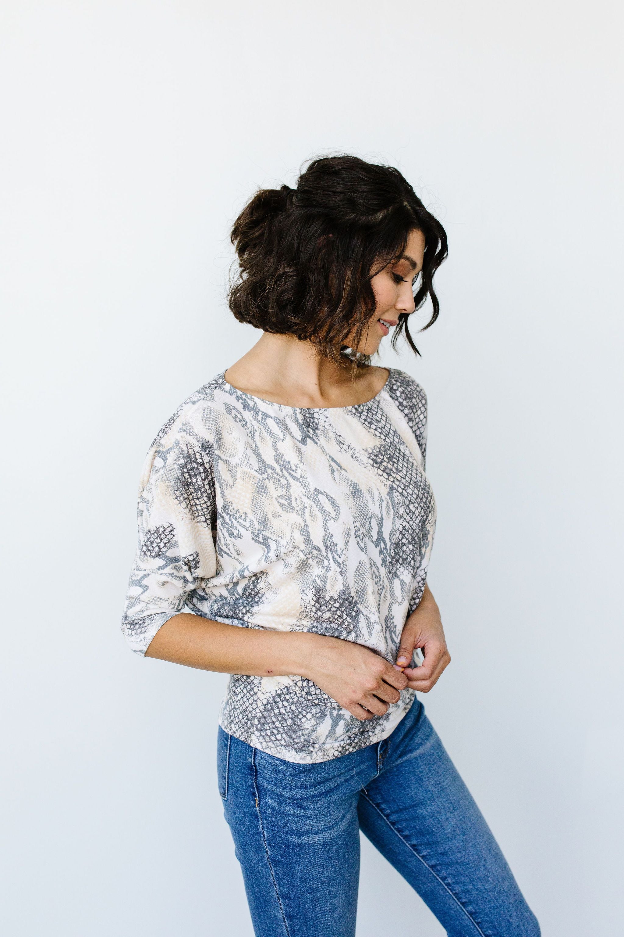 A Little Bit Of Snakeskin Top