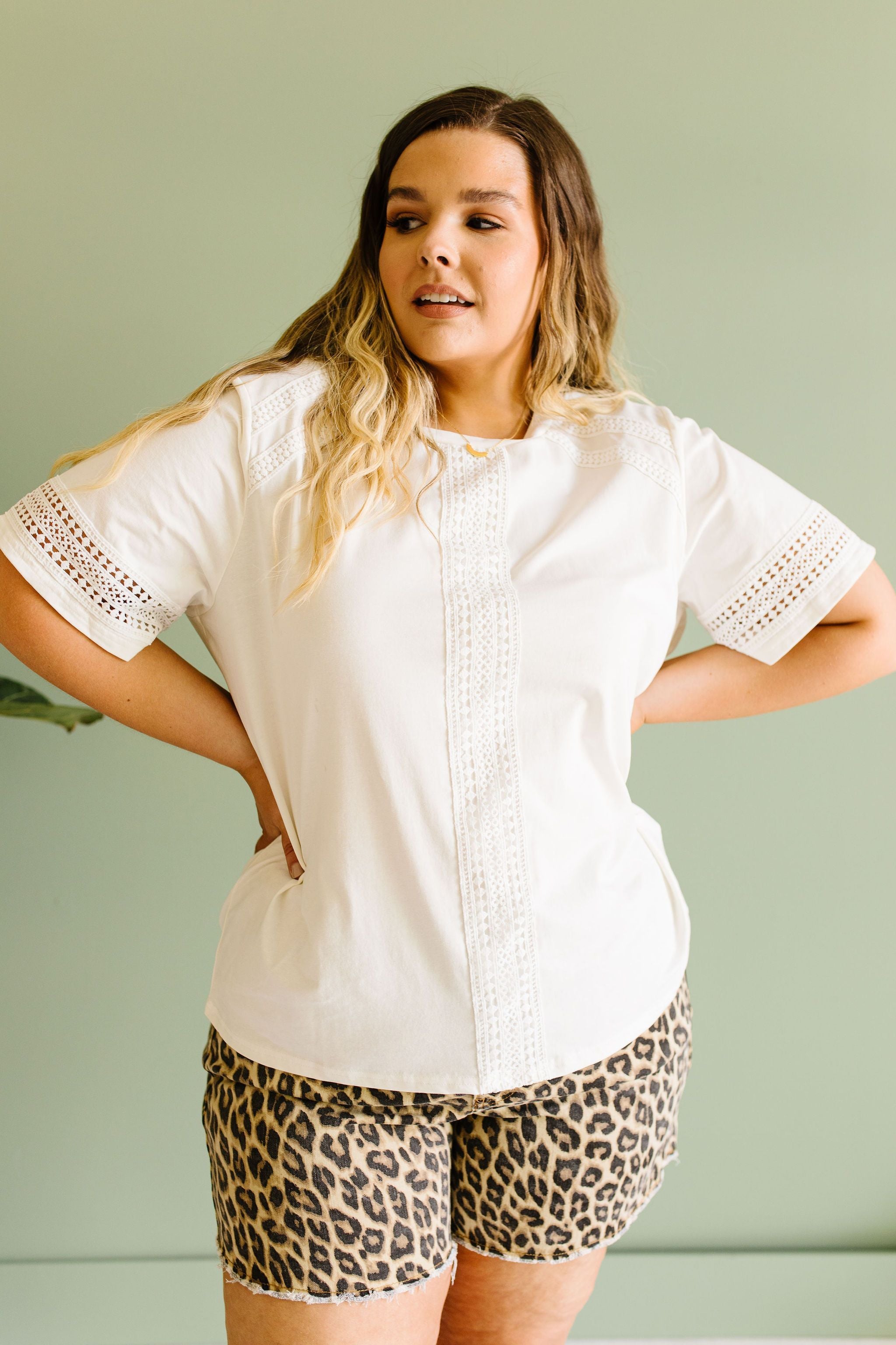 A Trace Of Lace Blouse In White