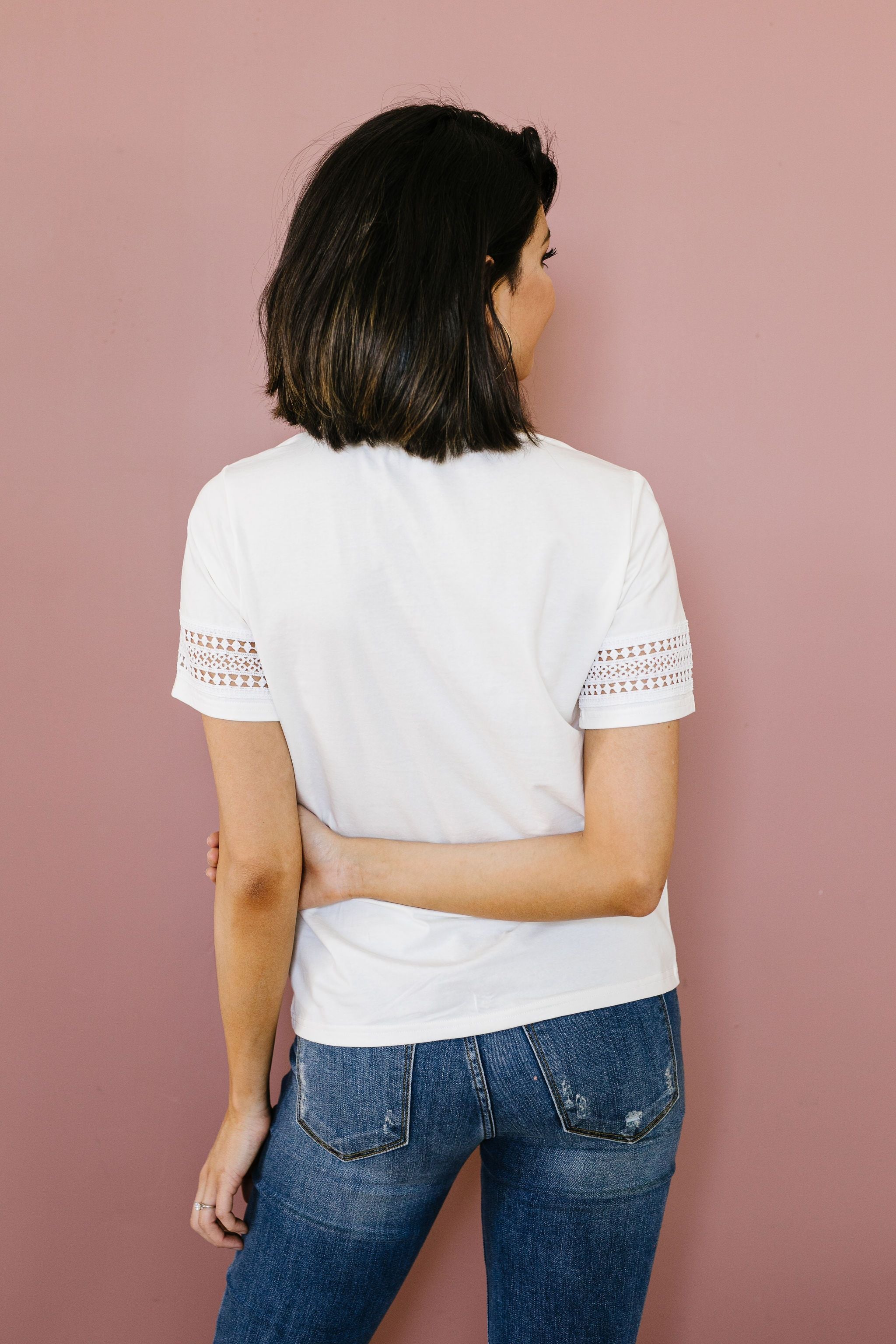 A Trace Of Lace Blouse In White